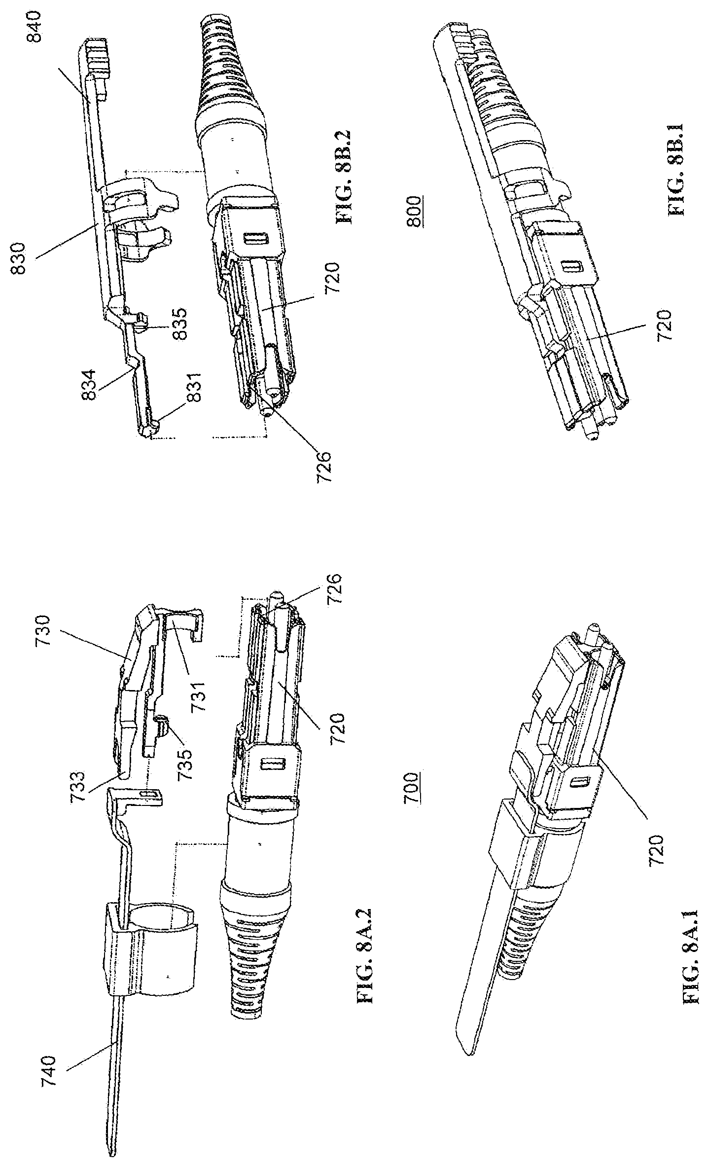 Patent US11774685 Figure 8 – Adapter for optical connectors
