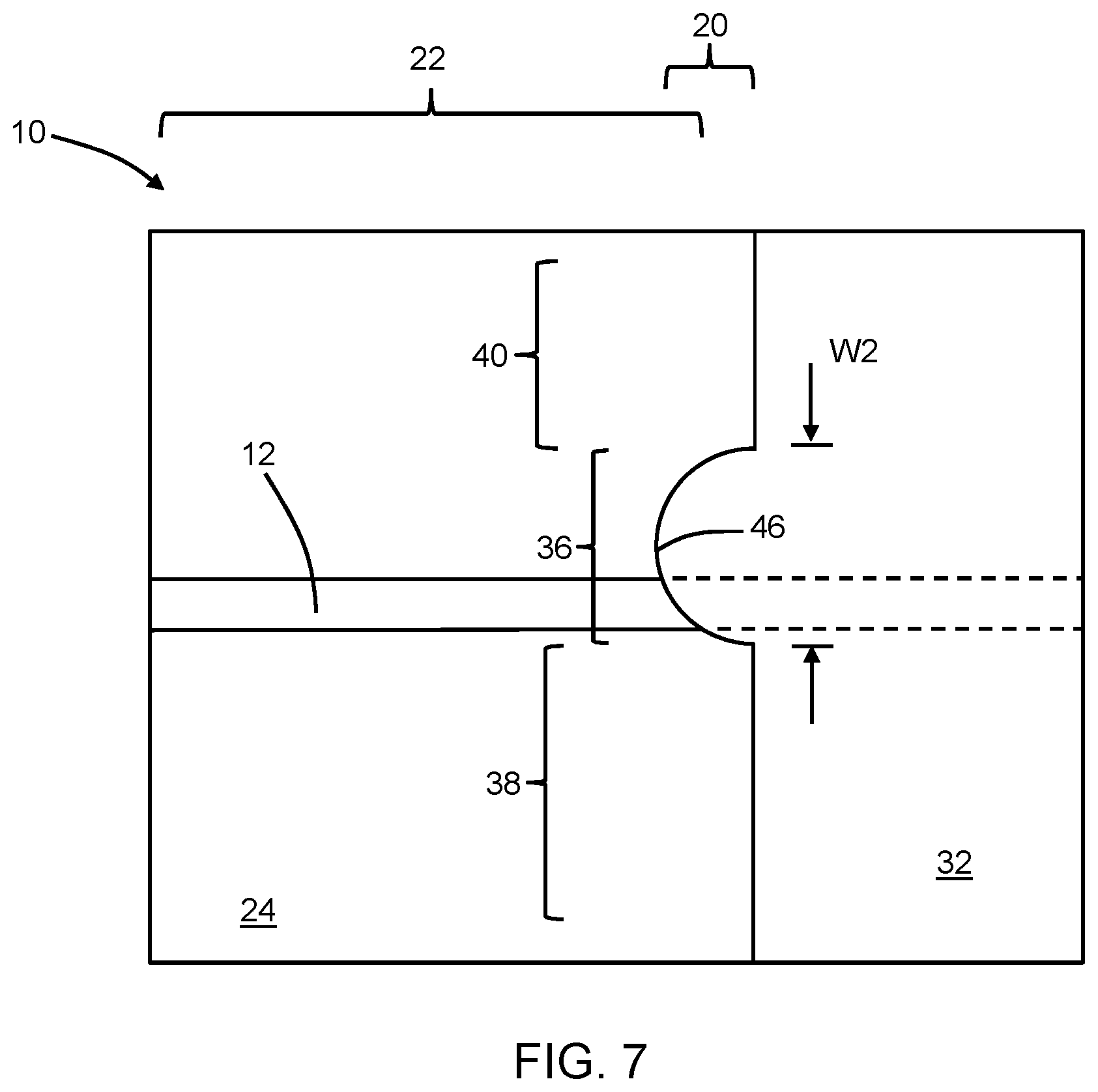 Patent US11774686 Figure 8 – Edge couplers including a rounded region adjacent to an opening in the interconnect structure