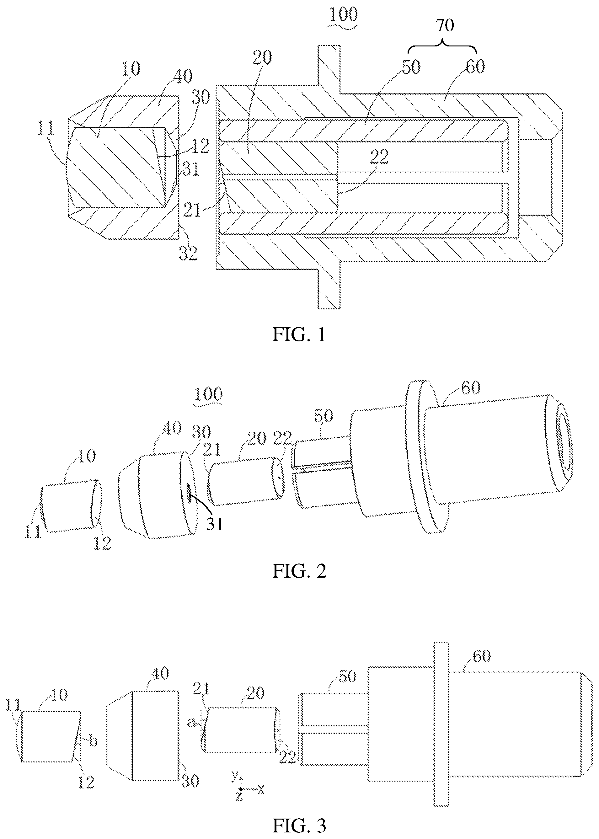 Patent US11774687 Figure 1 – Optical interface assembly and optical module