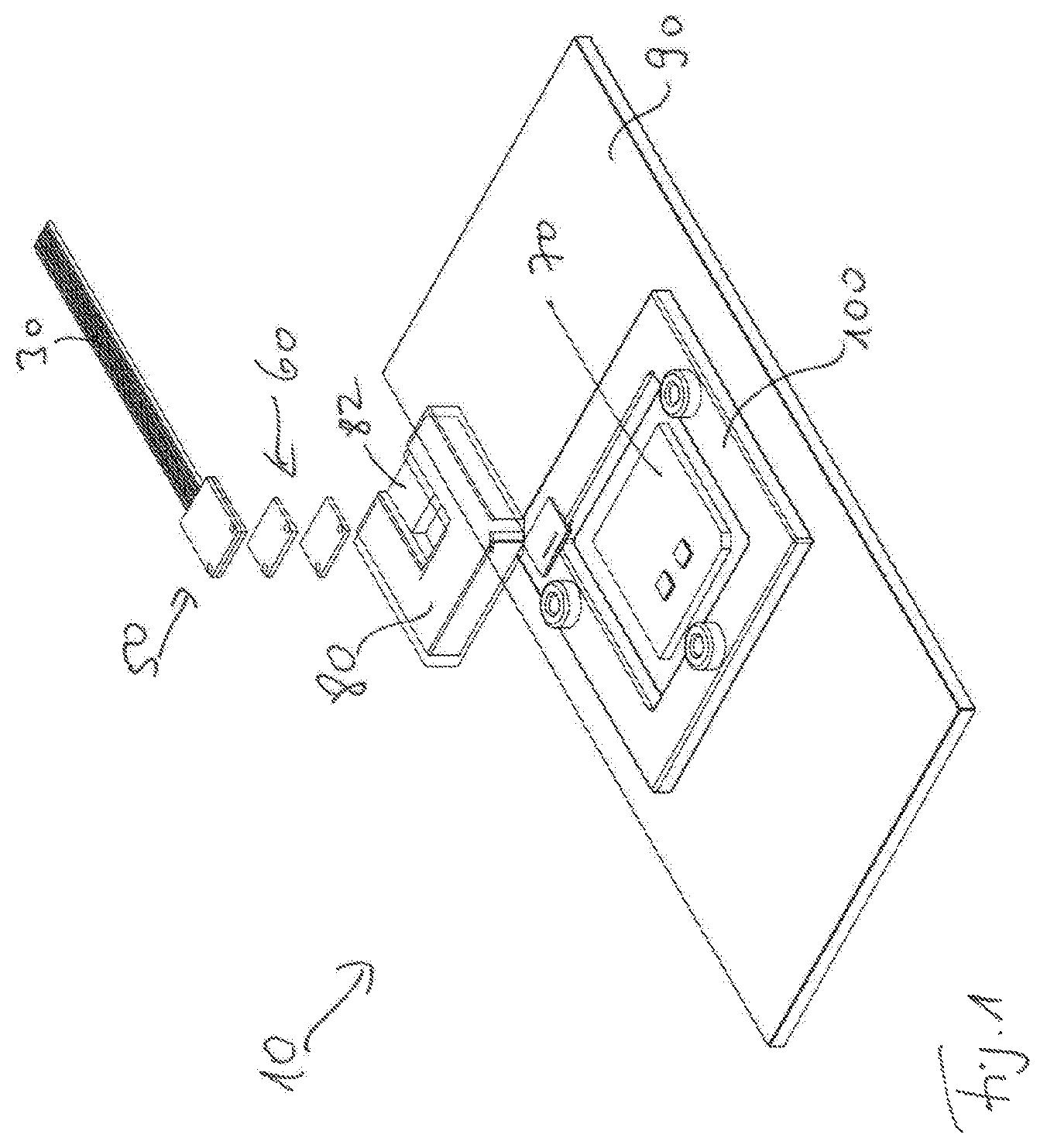 Patent US11774688 Figure 1 – Photonic component and method for production thereof