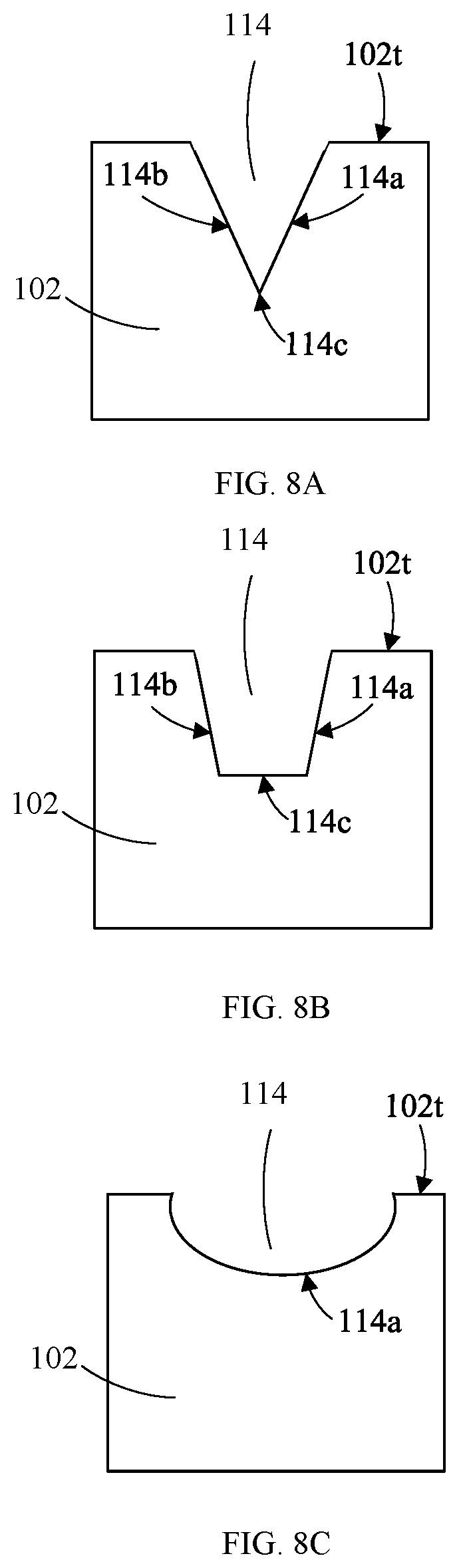 Patent US11774689 Figure 8 – Photonics chips and semiconductor products having angled optical fibers
