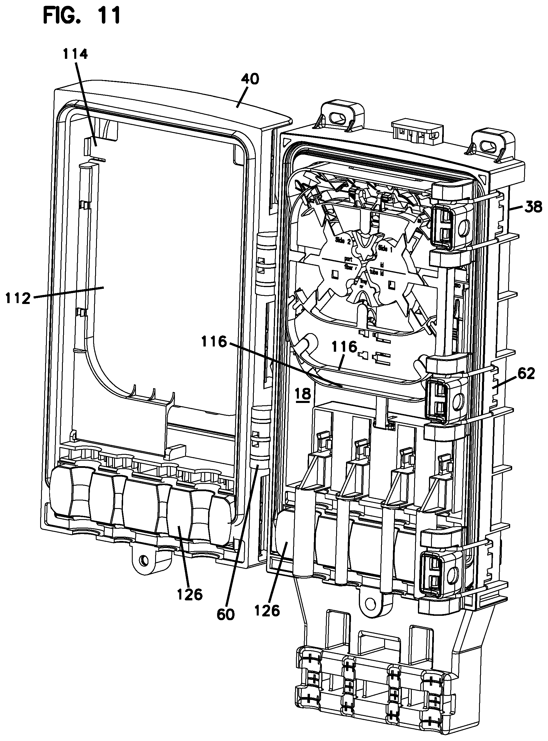 Patent US11774696 Figure 7 – Splitter module and enclosure for use therein