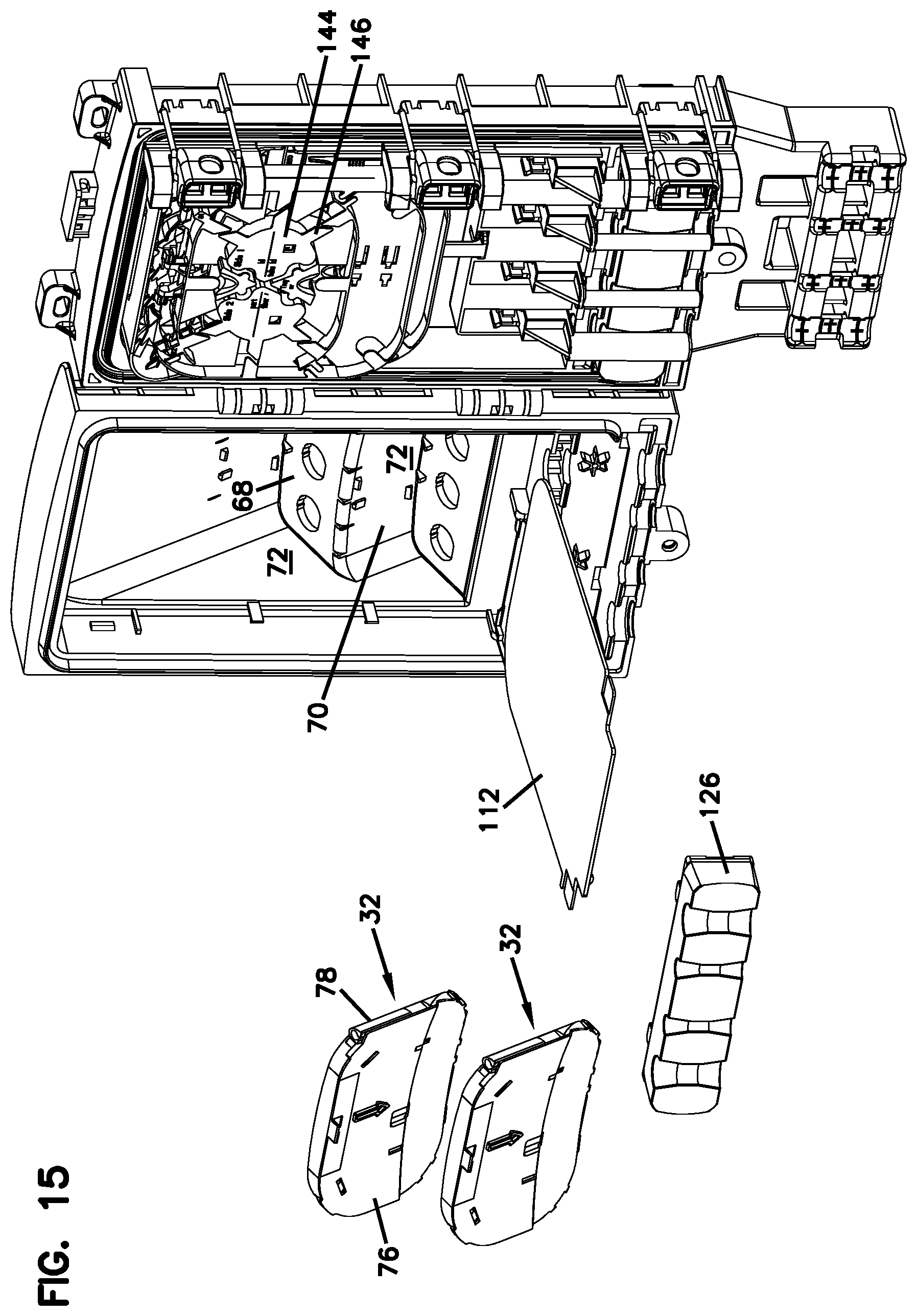Patent US11774696 Figure 11 – Splitter module and enclosure for use therein