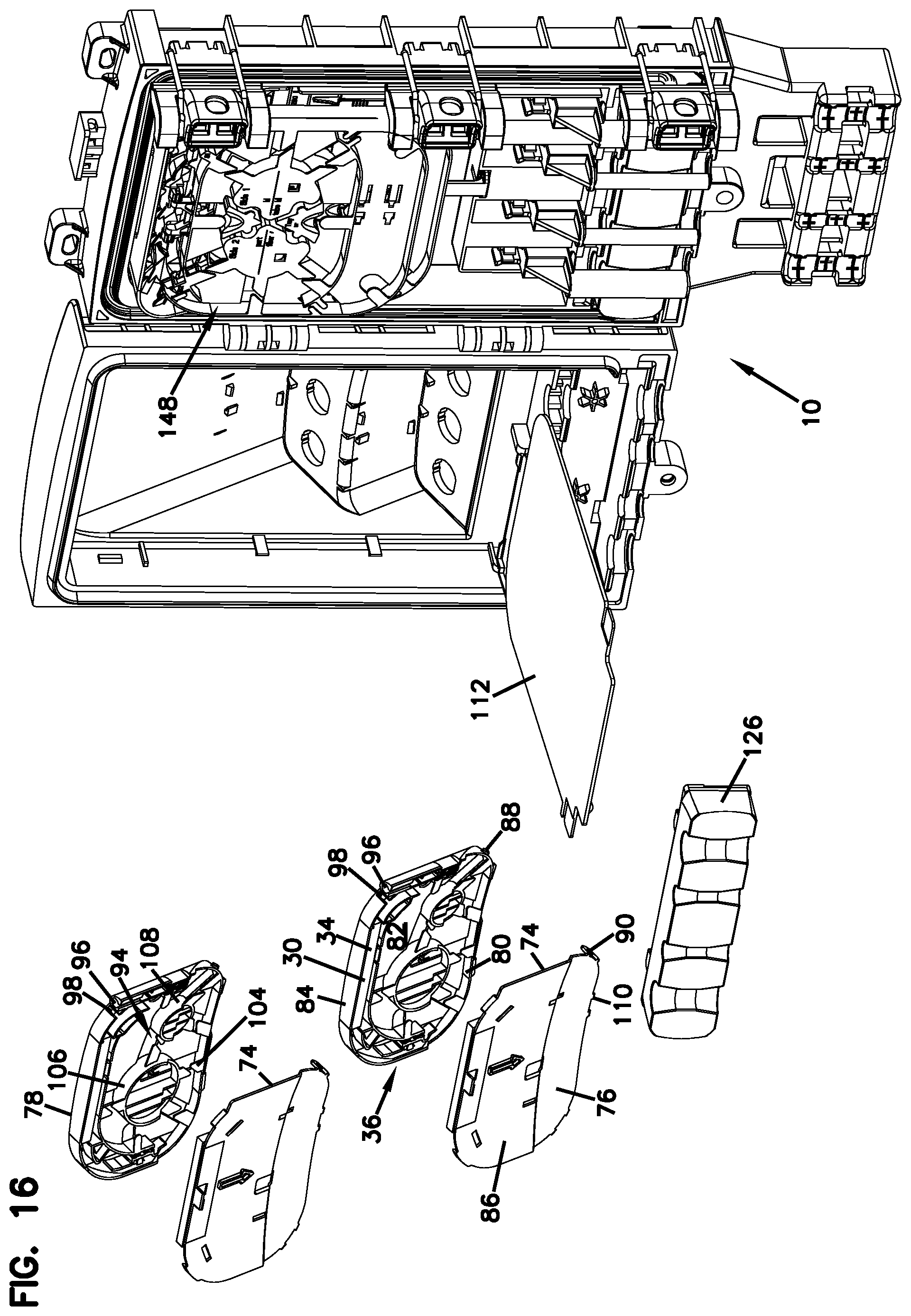 Patent US11774696 Figure 12 – Splitter module and enclosure for use therein