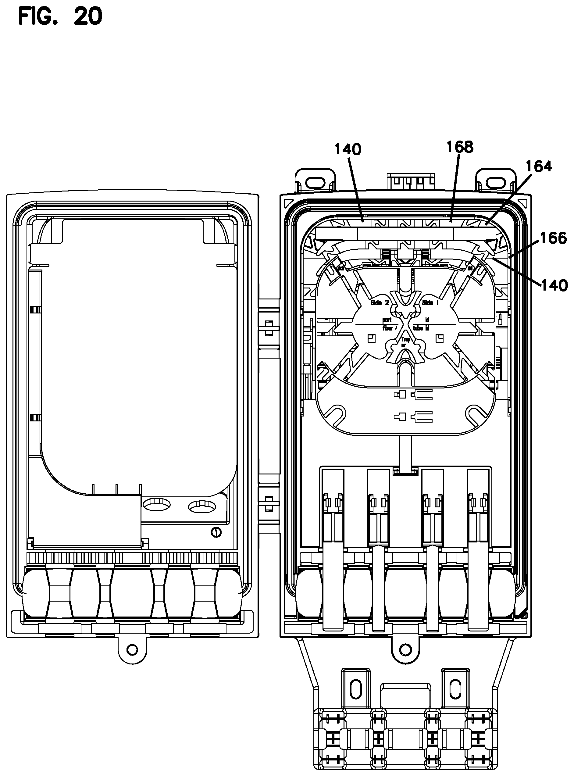 Patent US11774696 Figure 16 – Splitter module and enclosure for use therein