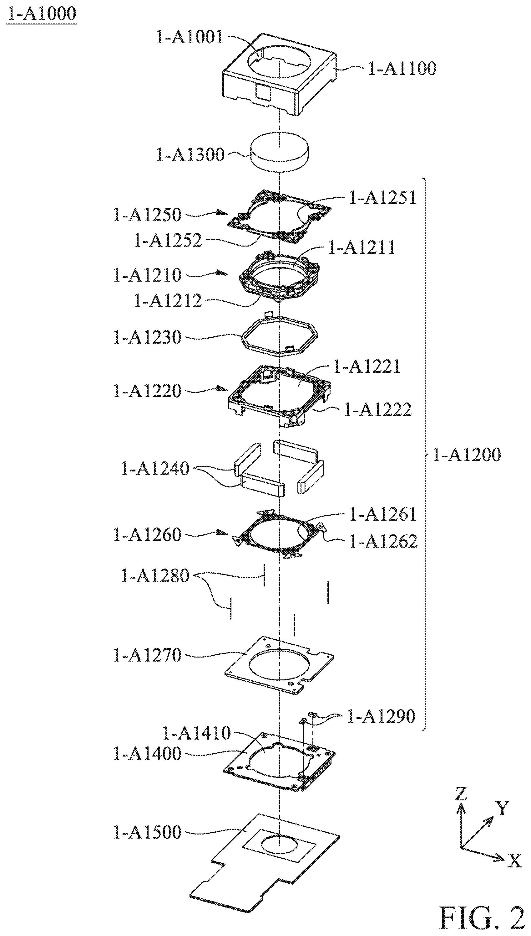 Patent US11774699 Figure 2 – Optical system