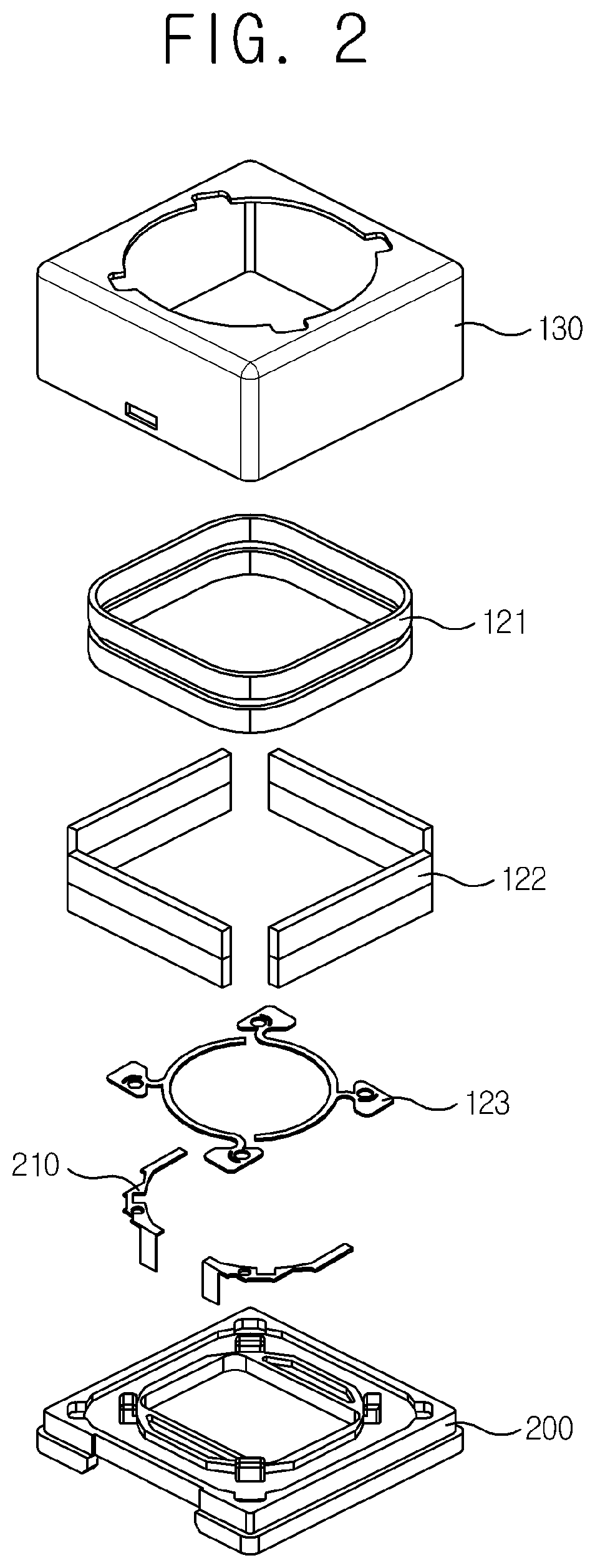 Patent US11774702 Figure 2 – Camera module with foreign objects inhibiting structure