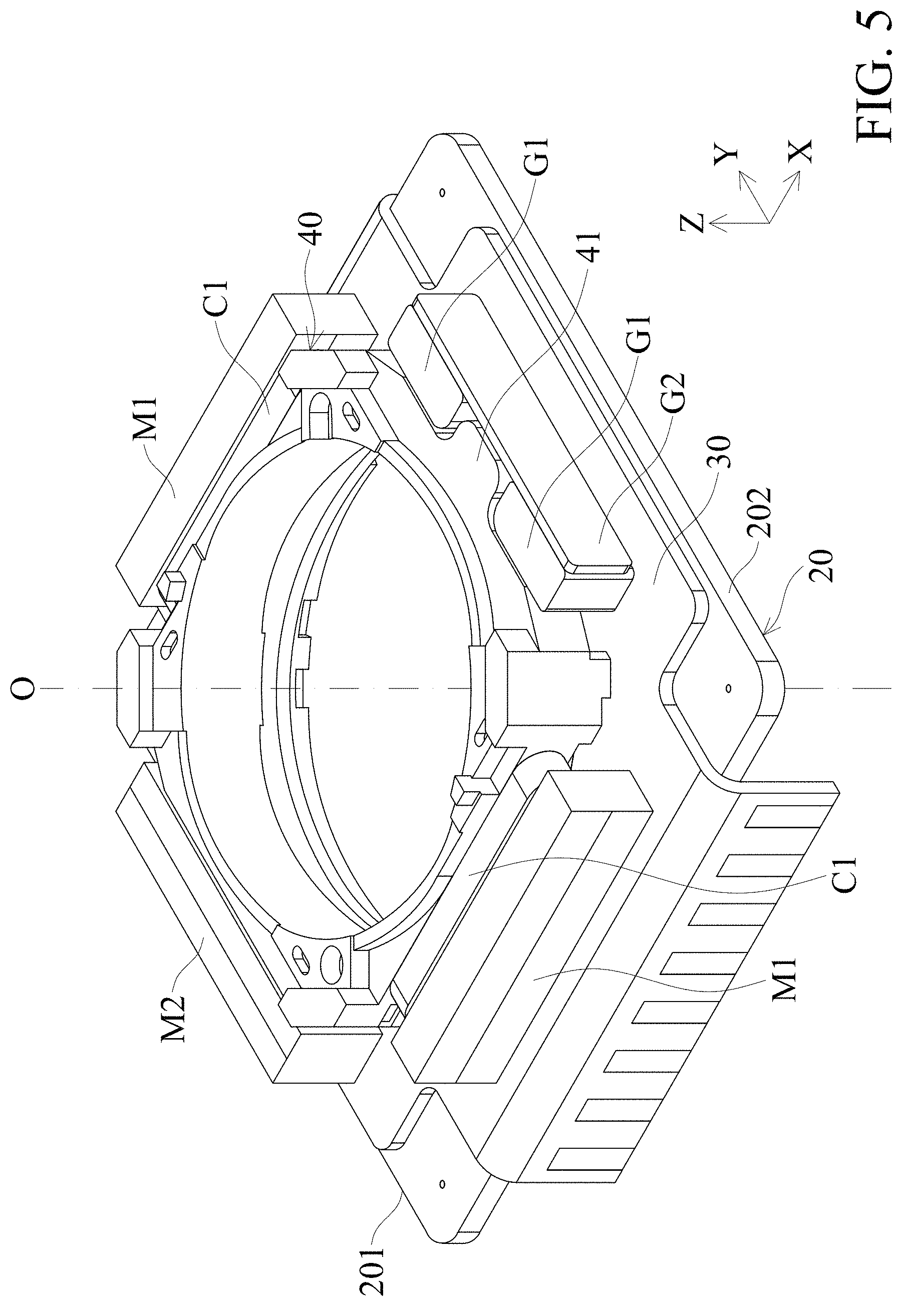 Patent US11774704 Figure 5 – Driving mechanism