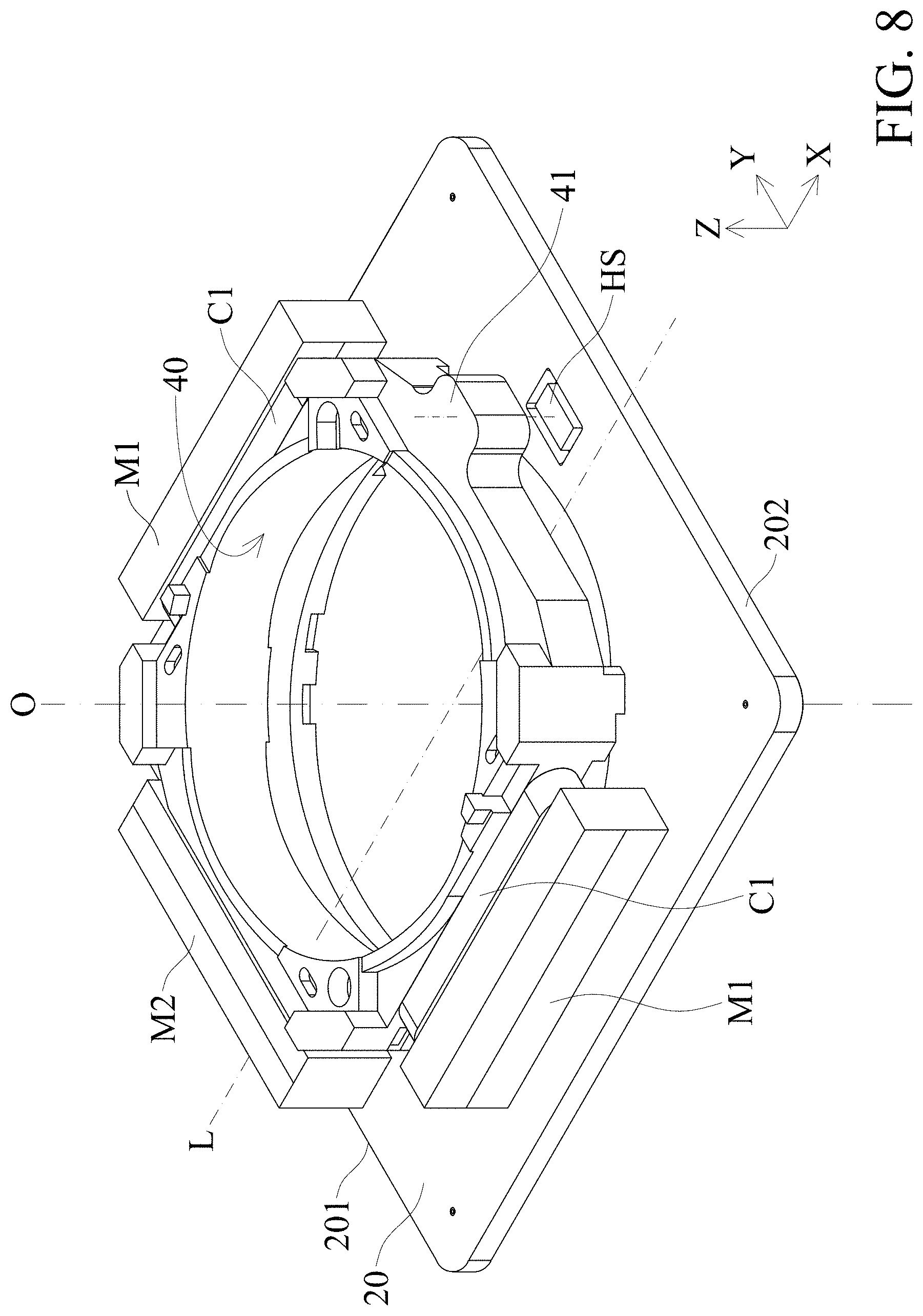 Patent US11774704 Figure 8 – Driving mechanism