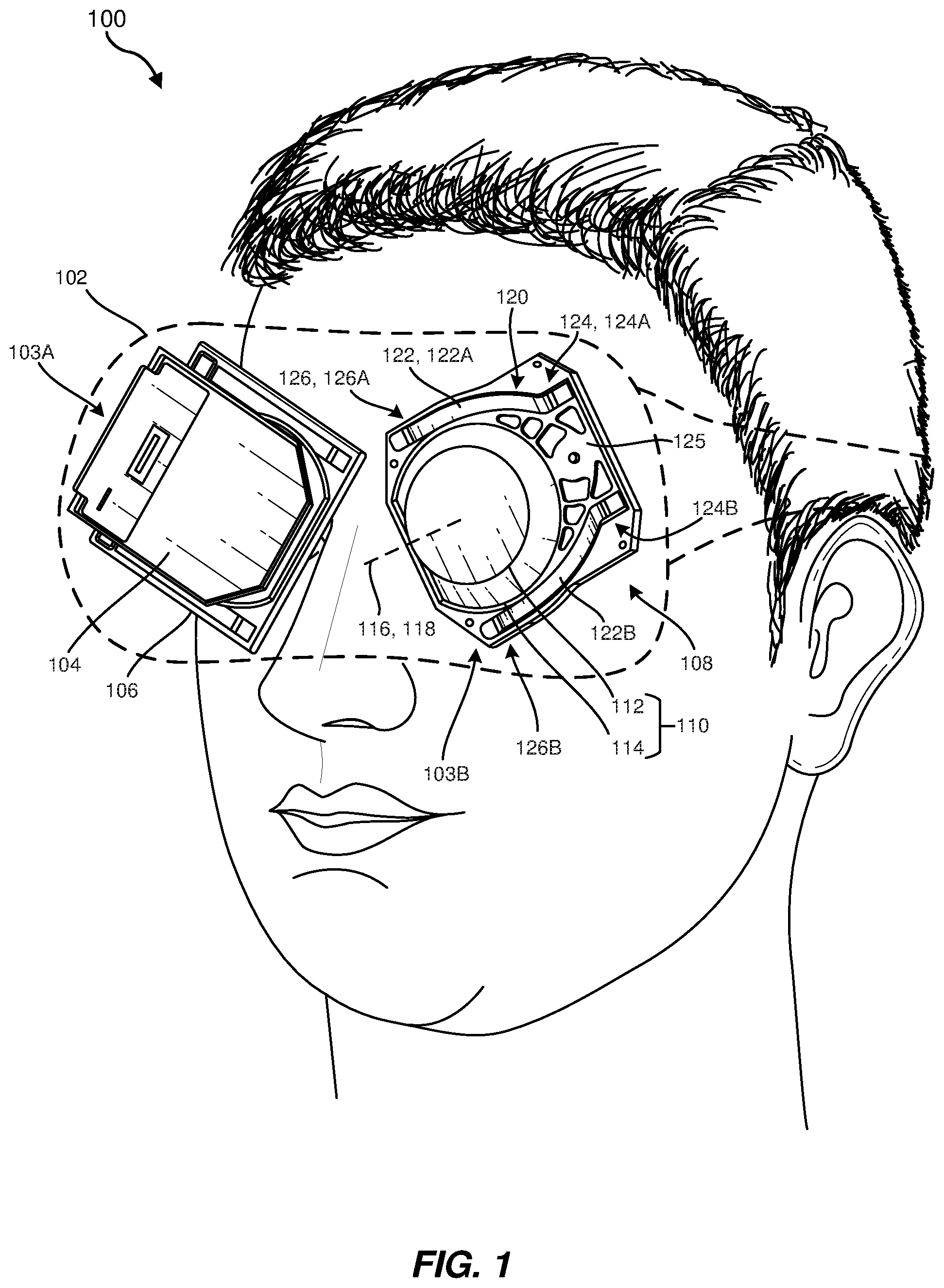 Patent US11774705 Figure 1 – Systems and methods for varifocal adjustment brakes