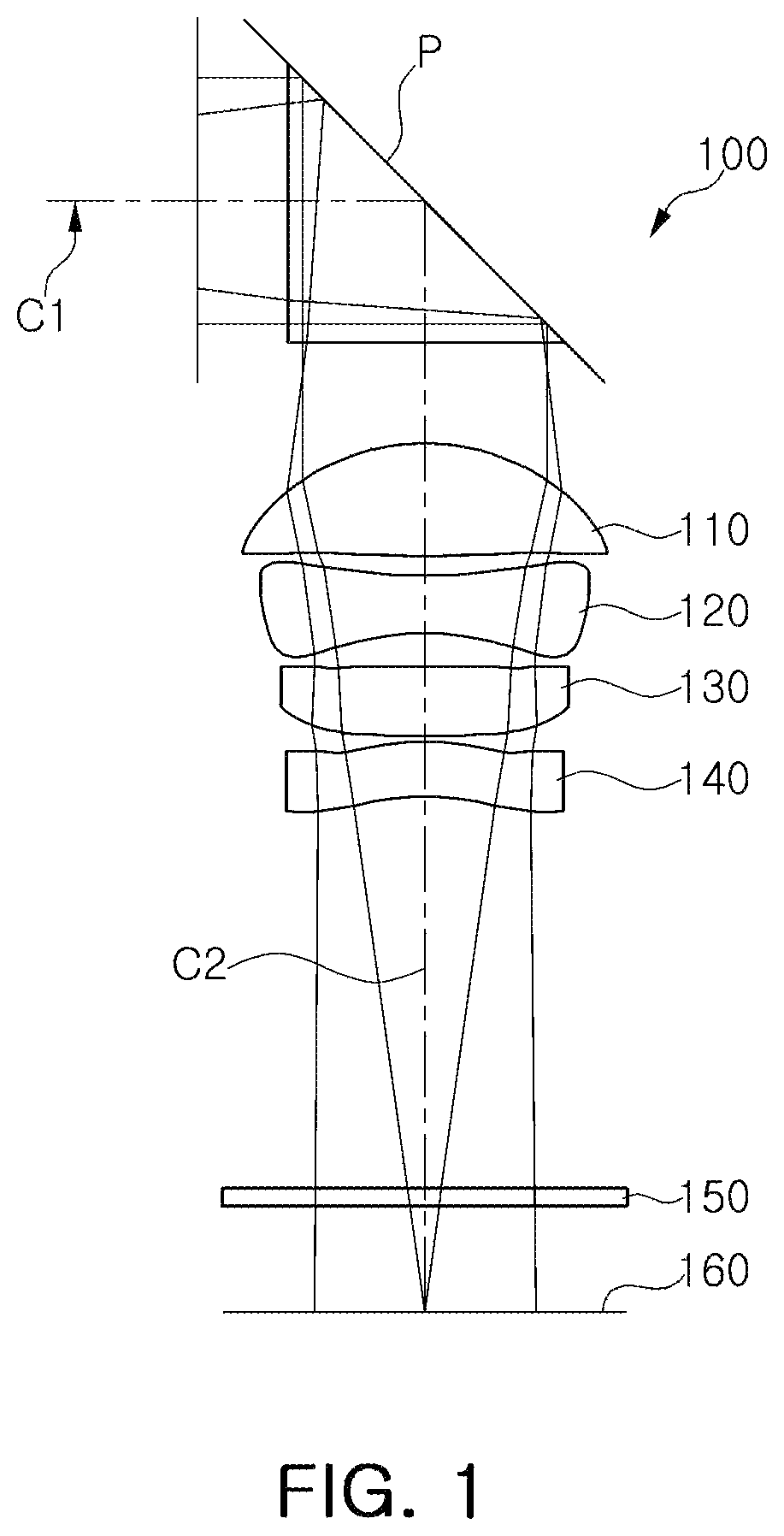 Patent US11774709 Figure 1 – Optical imaging system and portable electronic device