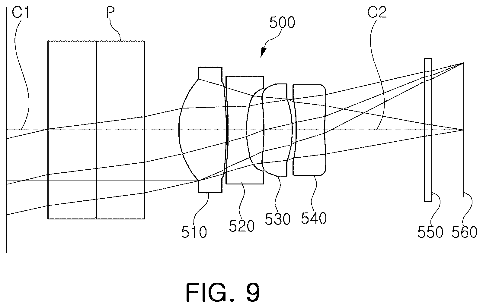 Patent US11774709 Figure 9 – Optical imaging system and portable electronic device
