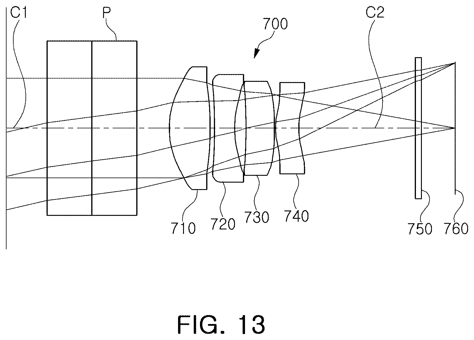 Patent US11774709 Figure 13 – Optical imaging system and portable electronic device