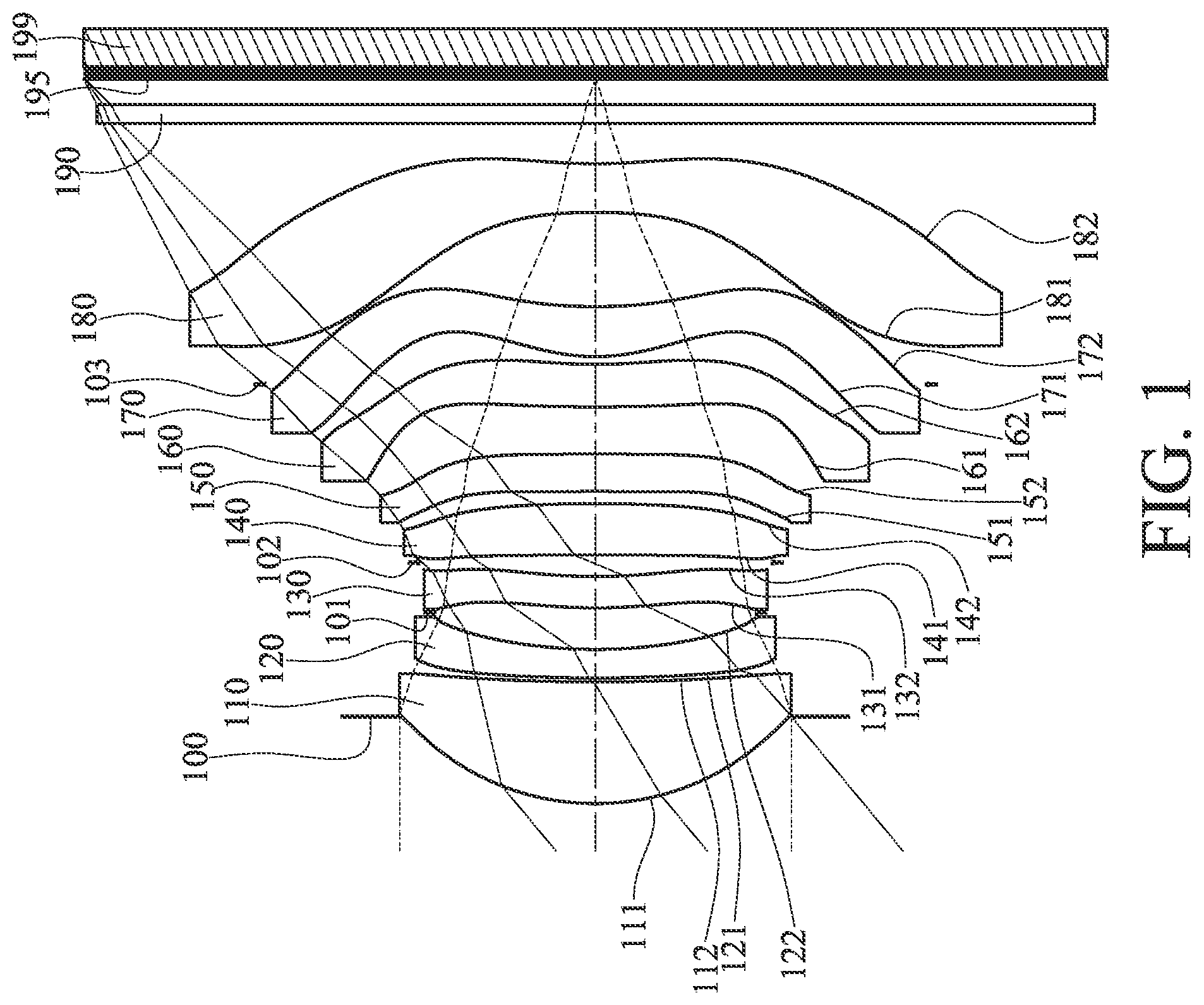 Patent US11774714 Figure 1 – Photographing lens assembly, image capturing unit and electronic device including eight lenses of +−++−−+−, +−−++−+−, +−−+−−+−, +−−−+−+− or +−−+−++− refractive powers