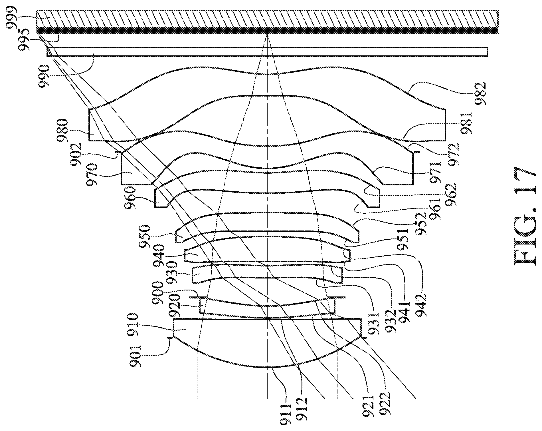 Patent US11774714 Figure 17 – Photographing lens assembly, image capturing unit and electronic device including eight lenses of +−++−−+−, +−−++−+−, +−−+−−+−, +−−−+−+− or +−−+−++− refractive powers