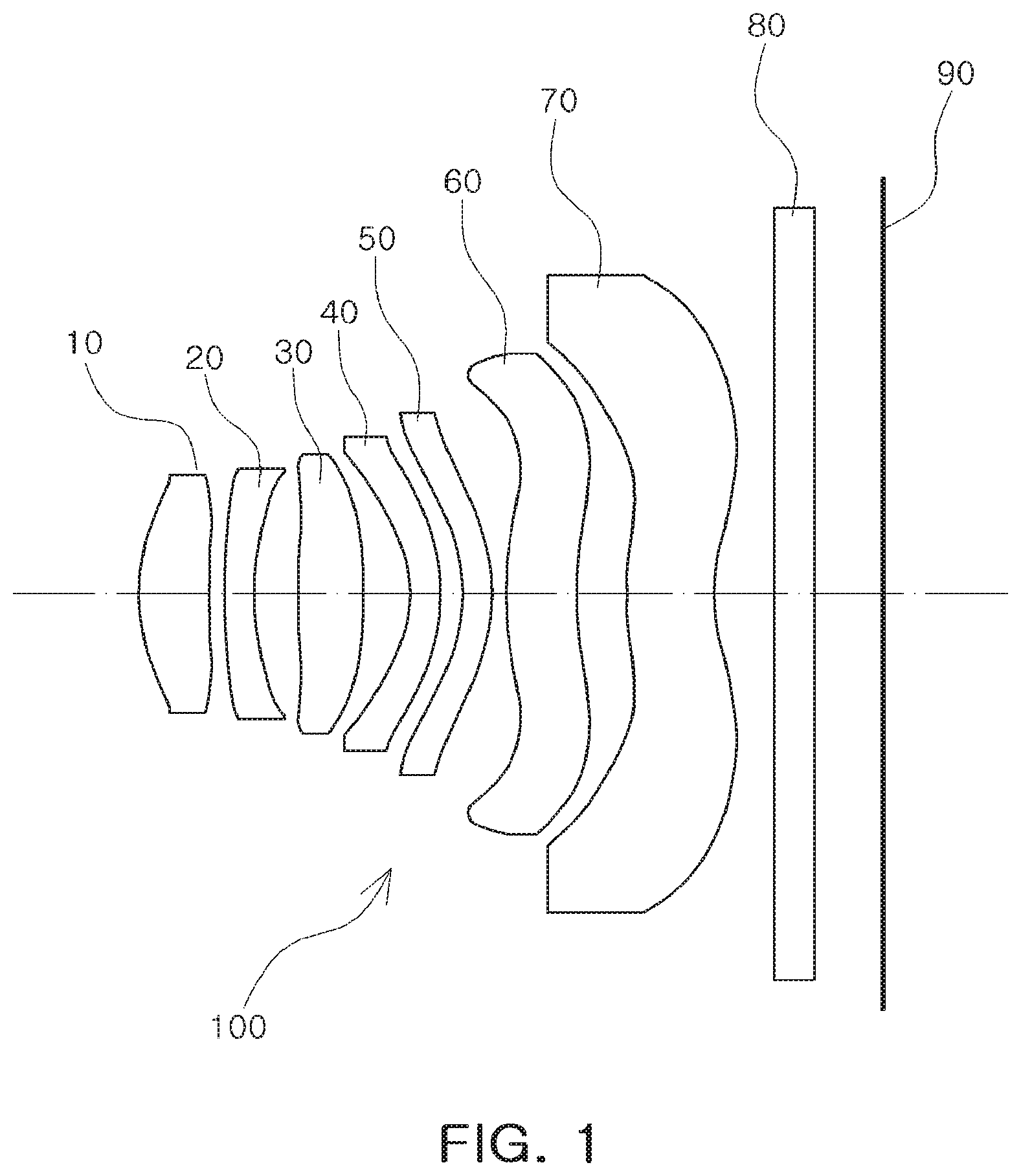 Patent US11774719 Figure 1 – Lens module
