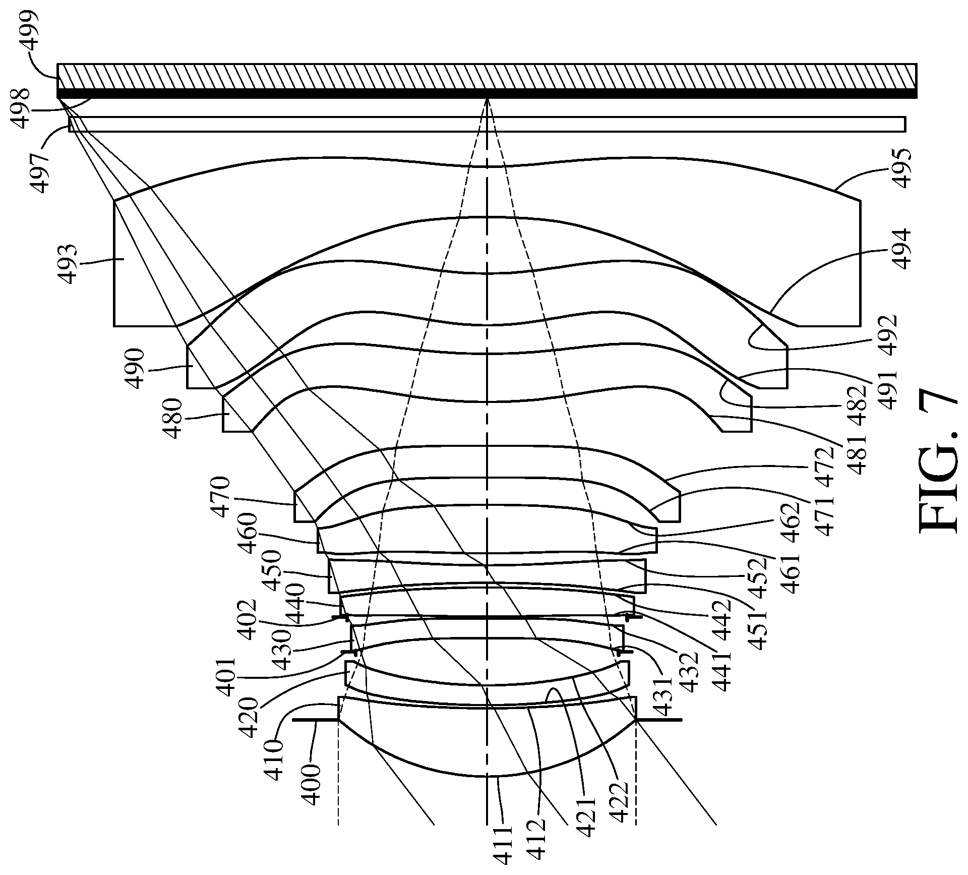 Patent US11774721 Figure 7 – Image capturing optical system, image capturing unit and electronic device
