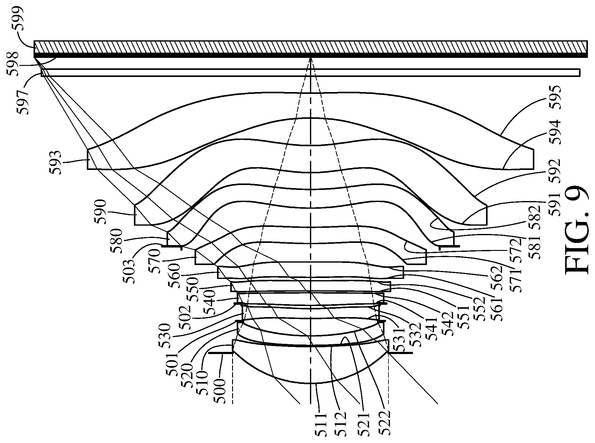 Patent US11774721 Figure 9 – Image capturing optical system, image capturing unit and electronic device