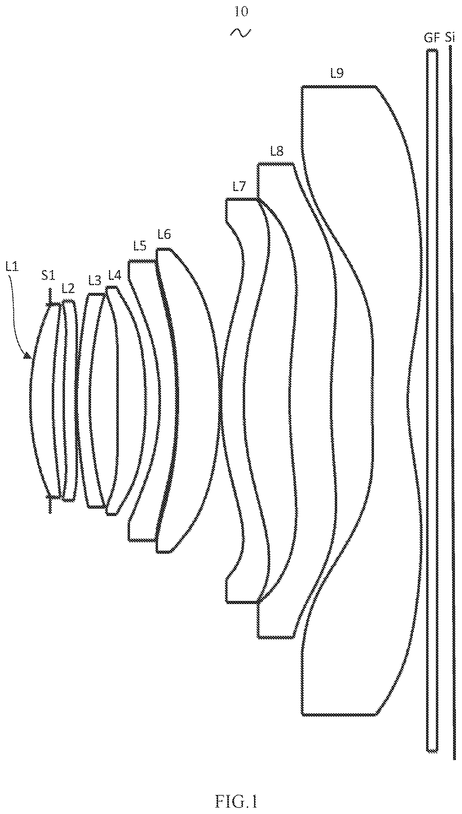 Patent US11774722 — Camera optical lens — Figure 1