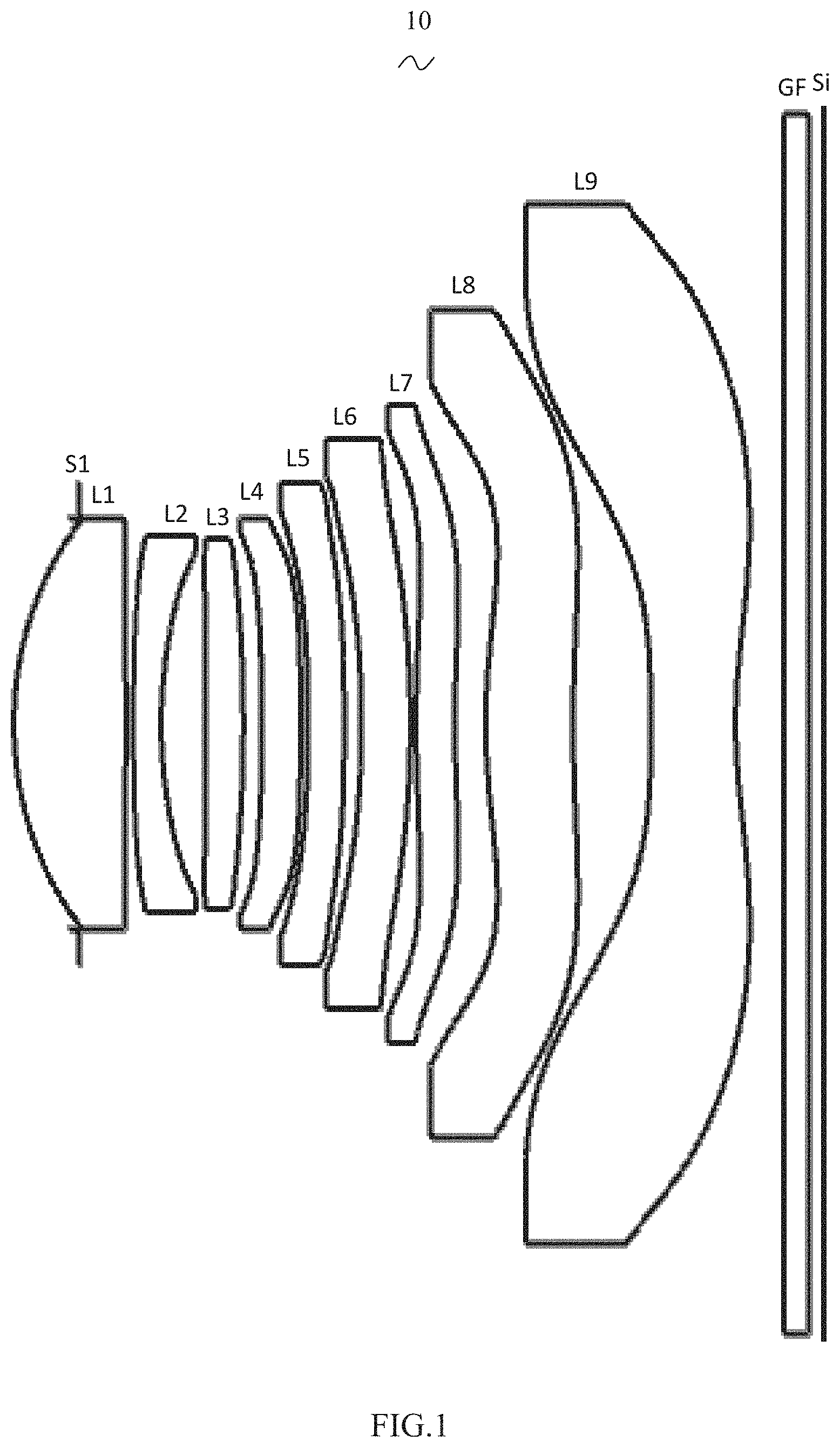 Patent US11774723 Figure 1 – Camera optical lens