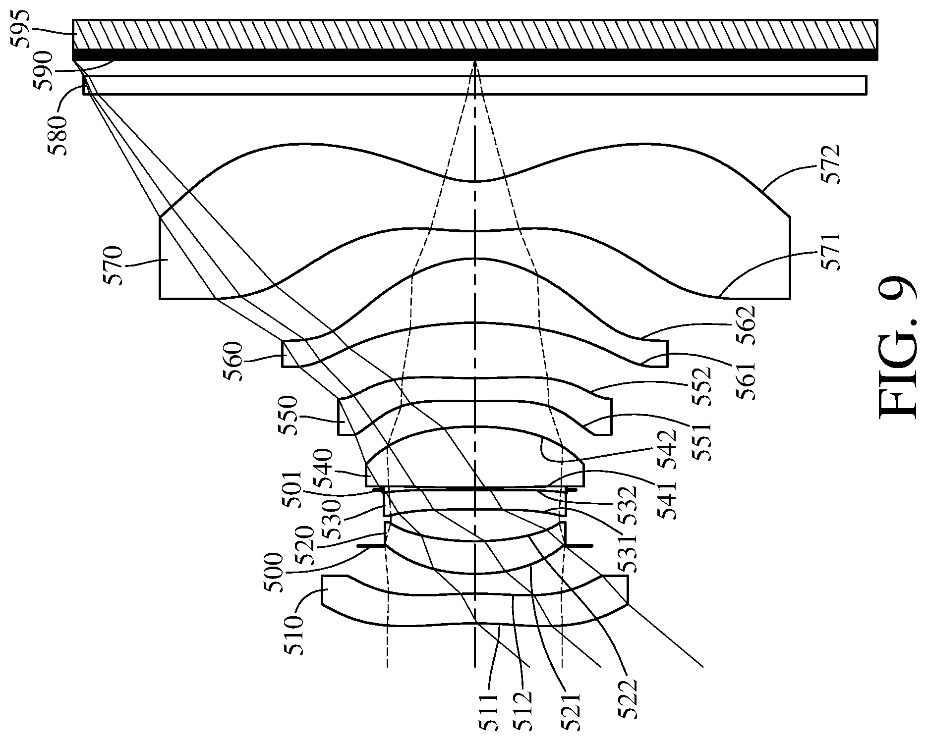 Patent US11774728 Figure 9 – Photographing optical lens system, image capturing unit and electronic device