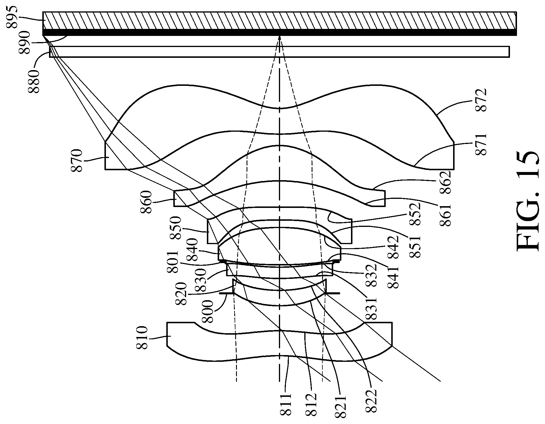 Patent US11774728 Figure 15 – Photographing optical lens system, image capturing unit and electronic device