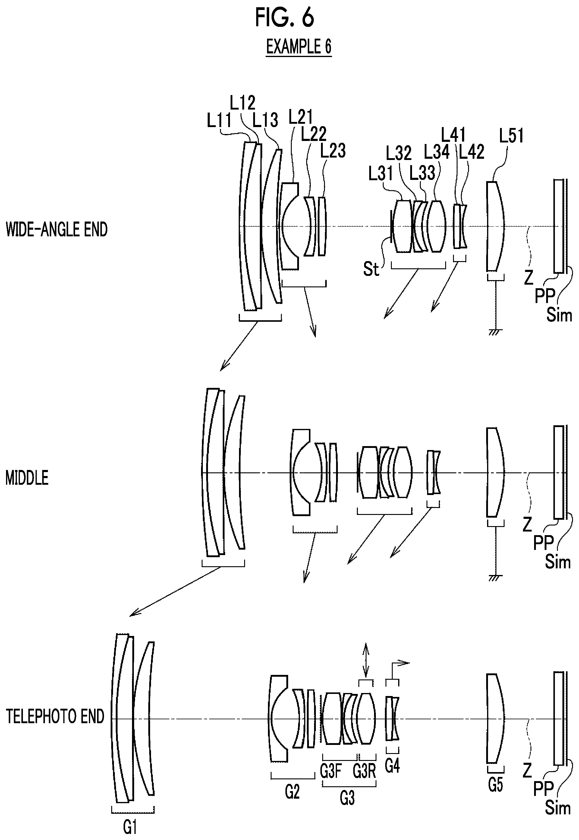 Patent US11774733 Figure 6 – Zoom lens and imaging apparatus