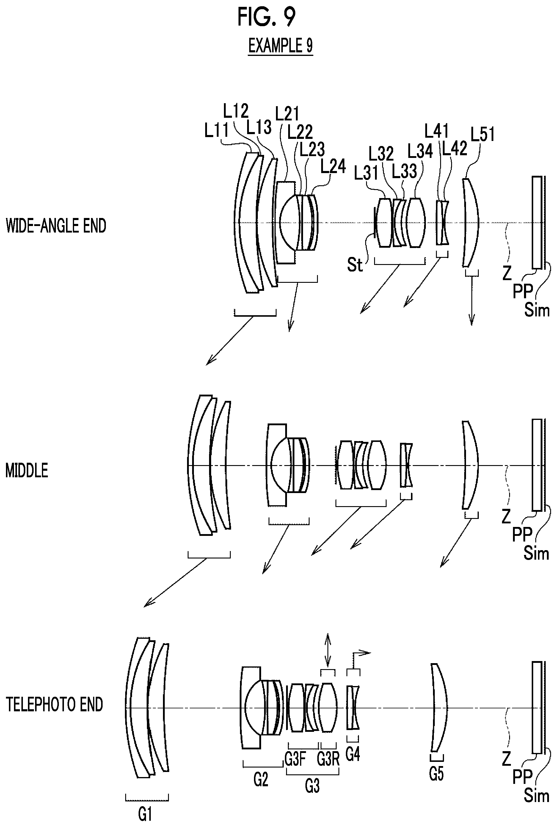 Patent US11774733 Figure 9 – Zoom lens and imaging apparatus