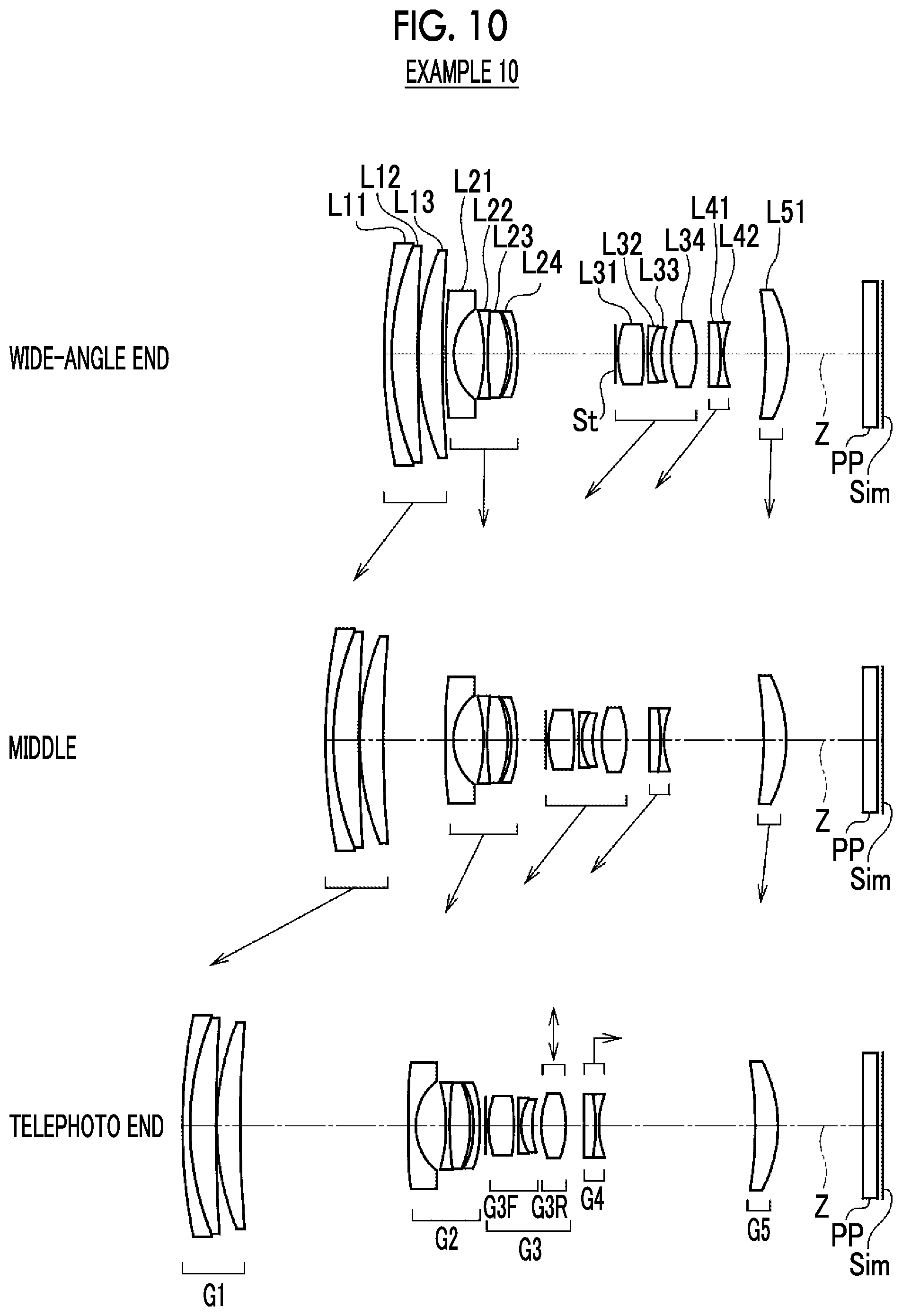 Patent US11774733 Figure 10 – Zoom lens and imaging apparatus