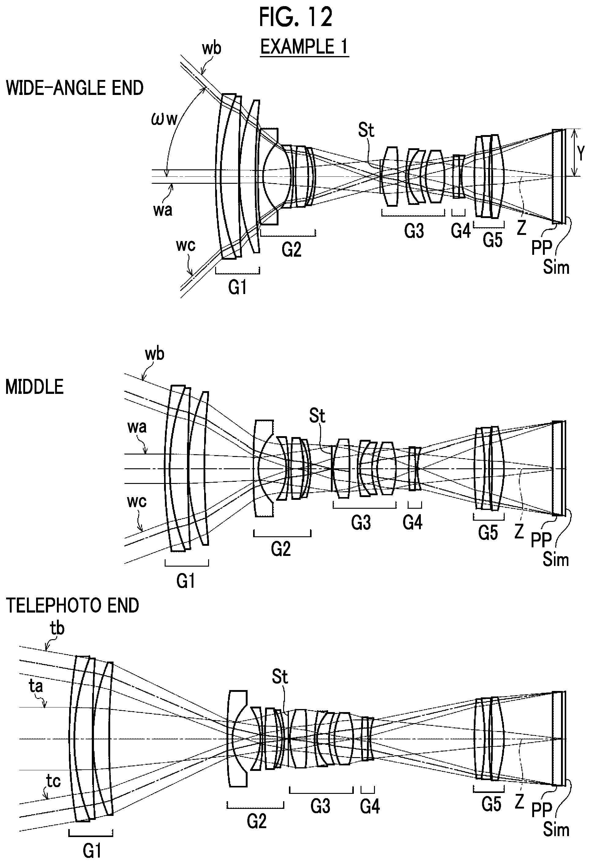 Patent US11774733 Figure 12 – Zoom lens and imaging apparatus
