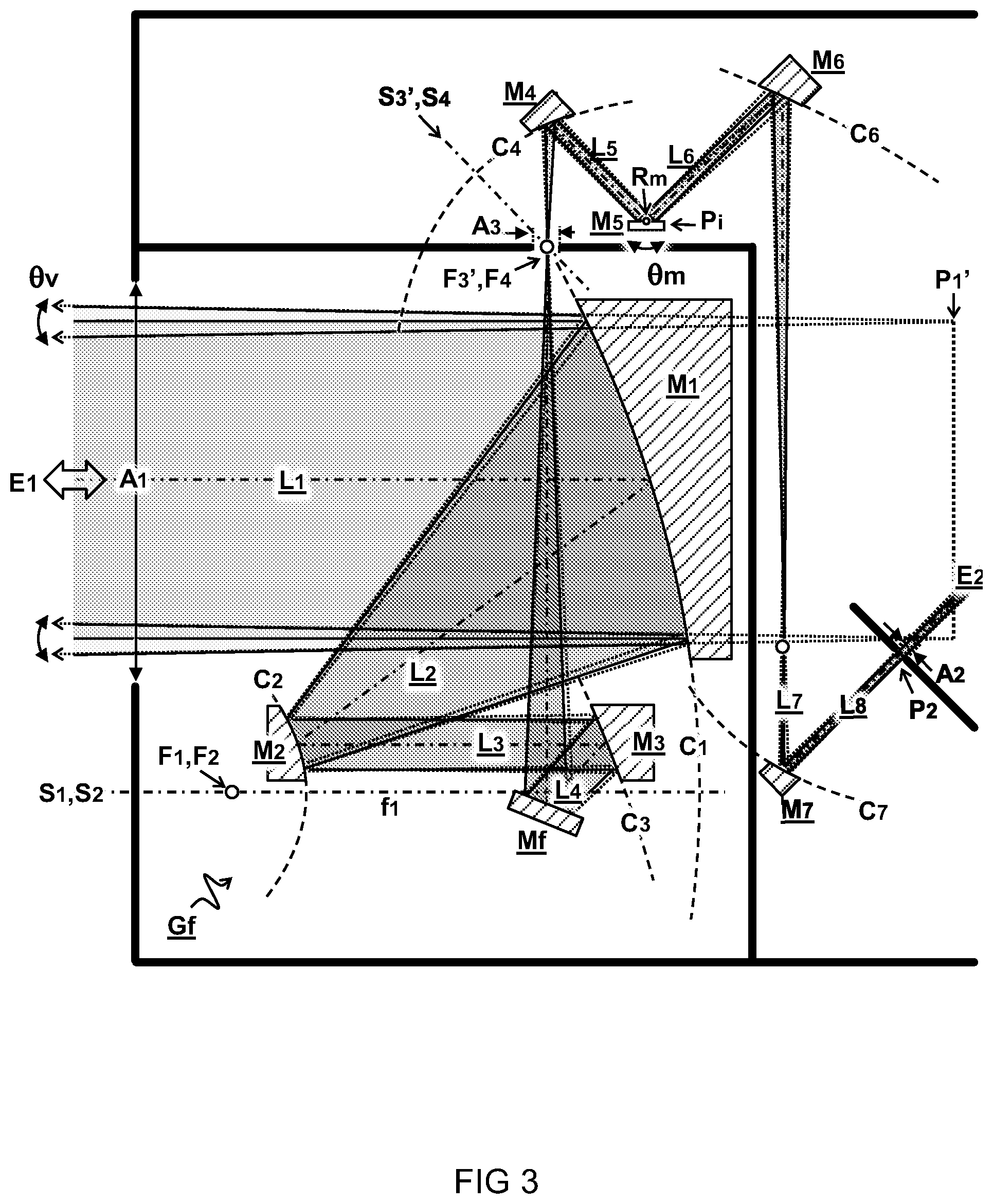 Patent US11774734 Figure 3 – Focal in-field pointing telescope system