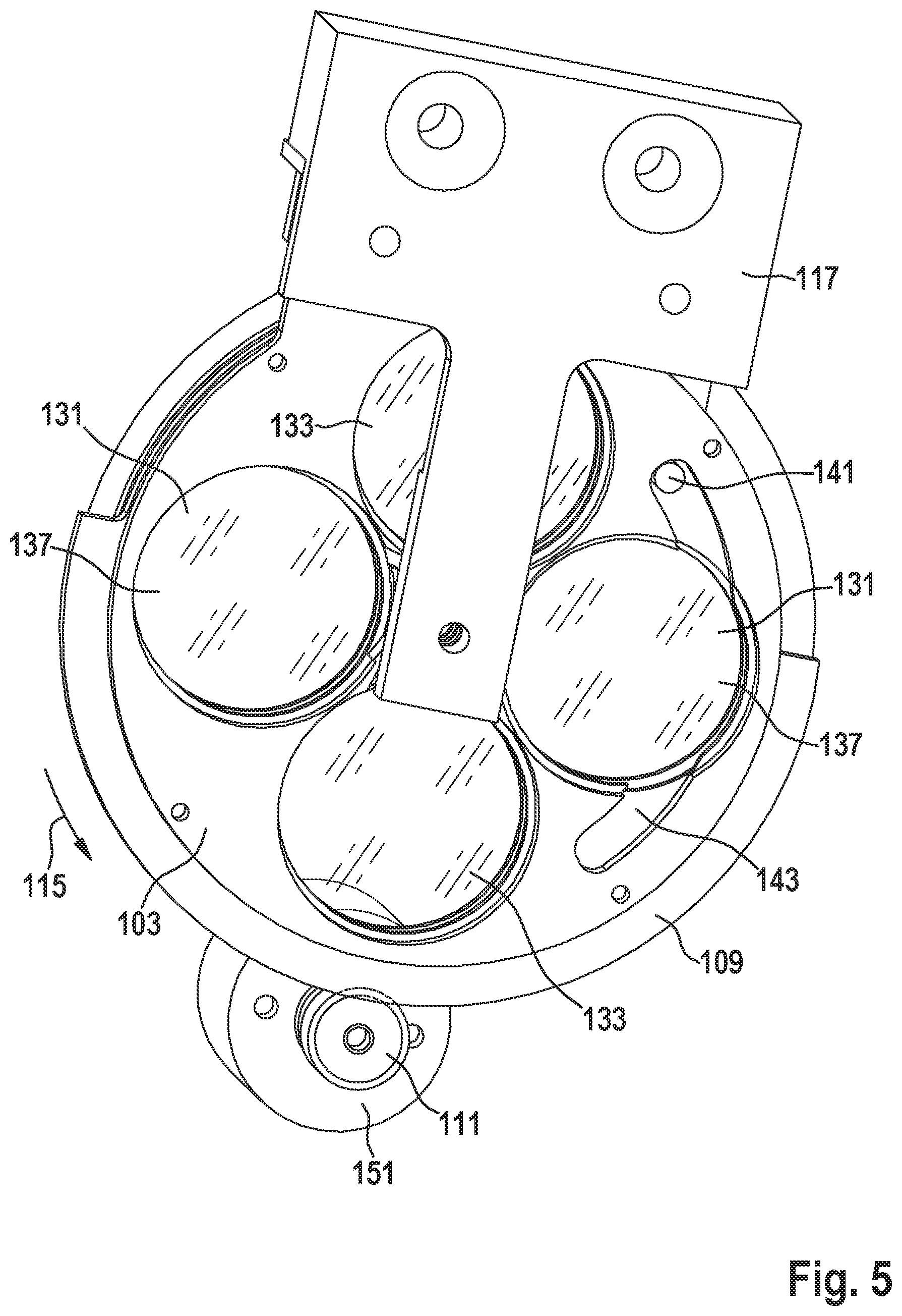 Patent US11774736 Figure 5 – Filter switching device for an optical observation instrument with two optical paths, optical observation instrument and method for switching a filter of an optical observation instrument