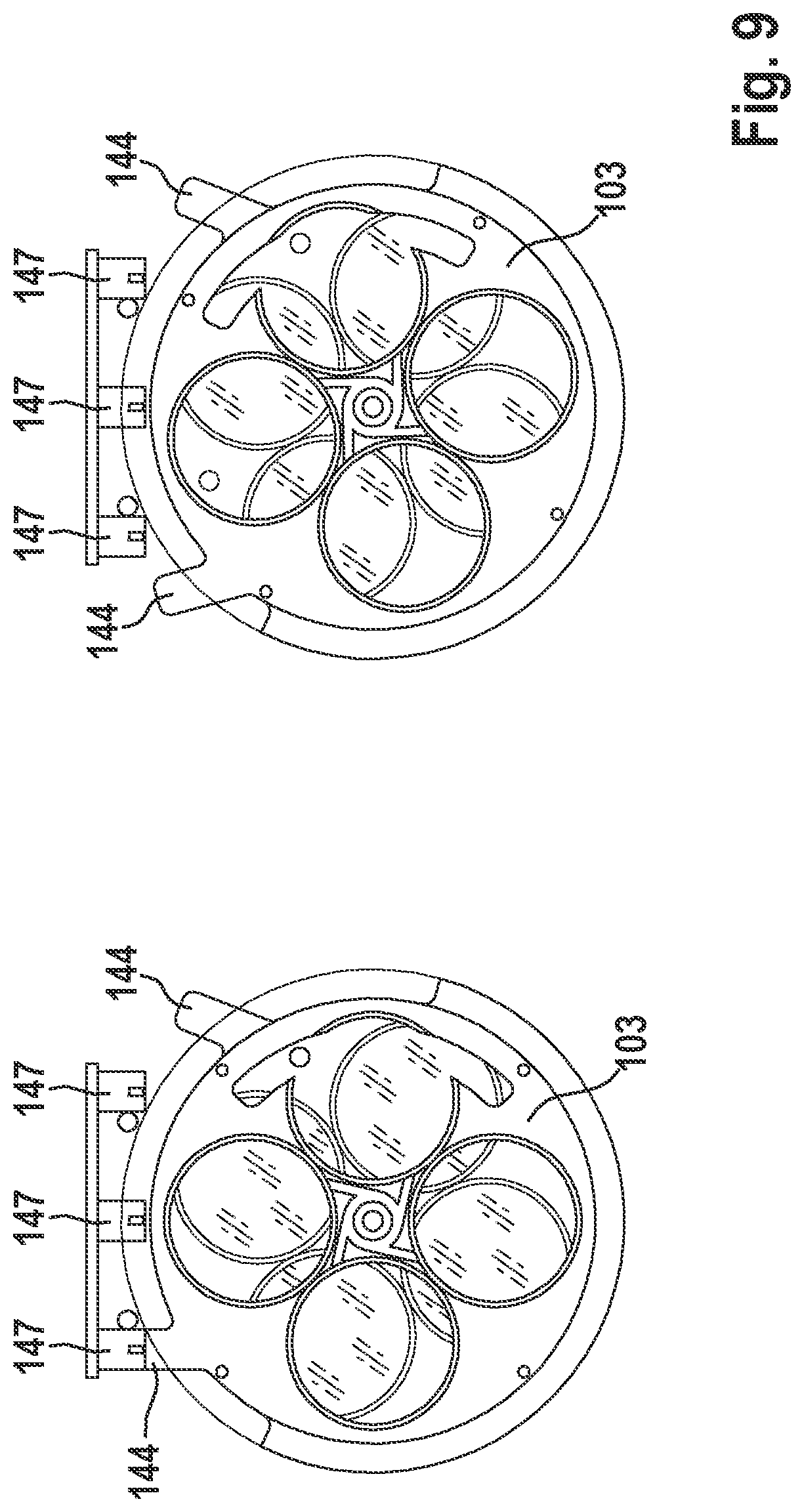 Patent US11774736 Figure 9 – Filter switching device for an optical observation instrument with two optical paths, optical observation instrument and method for switching a filter of an optical observation instrument