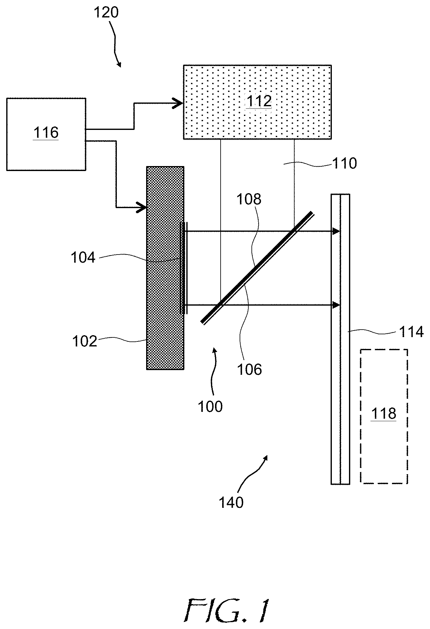 Patent US11774737 Figure 1 – Folded-beam, low-obliquity beam scanner