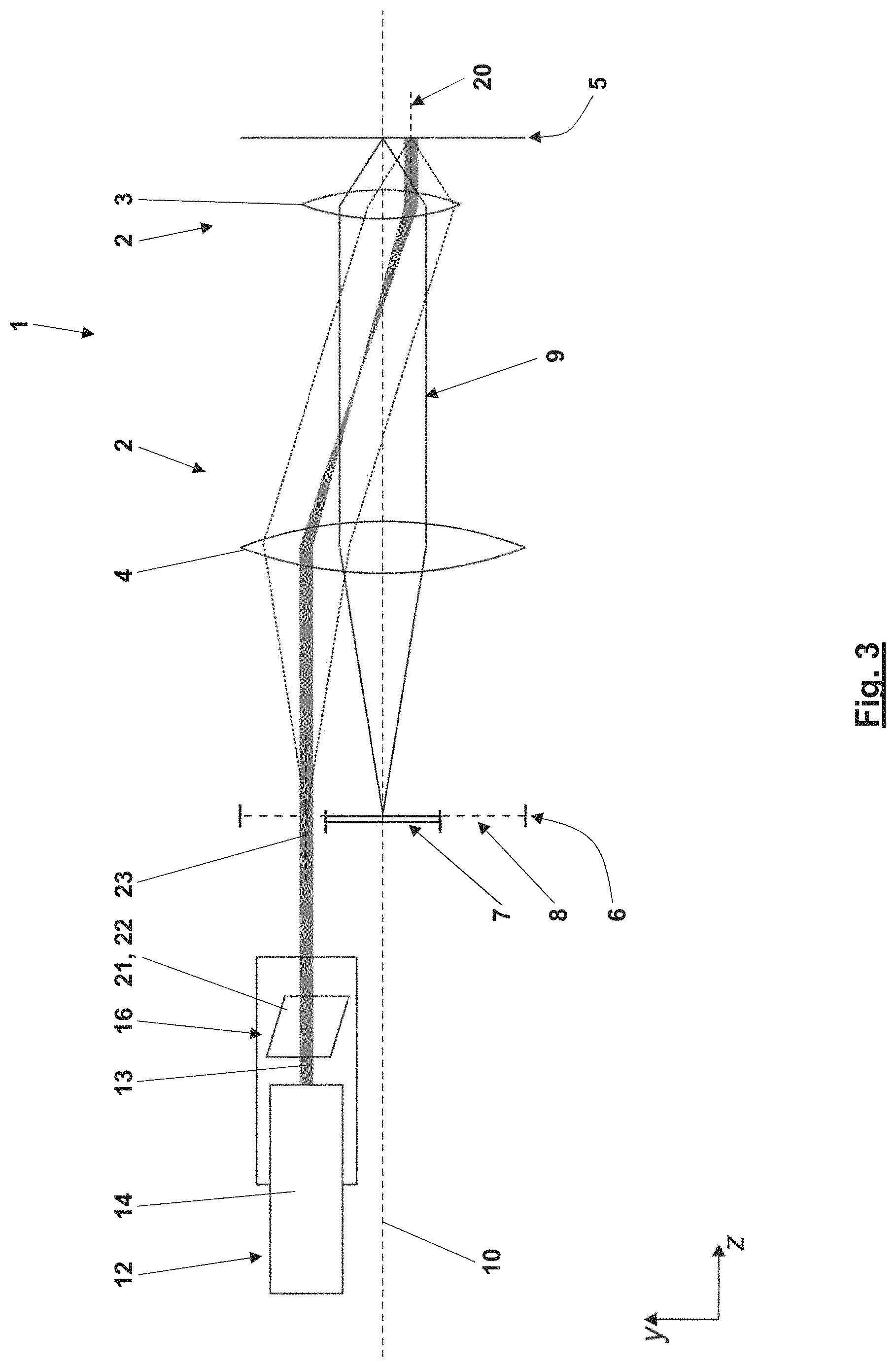 Patent US11774740 Figure 3 – Apparatus for monitoring a focal state of microscope