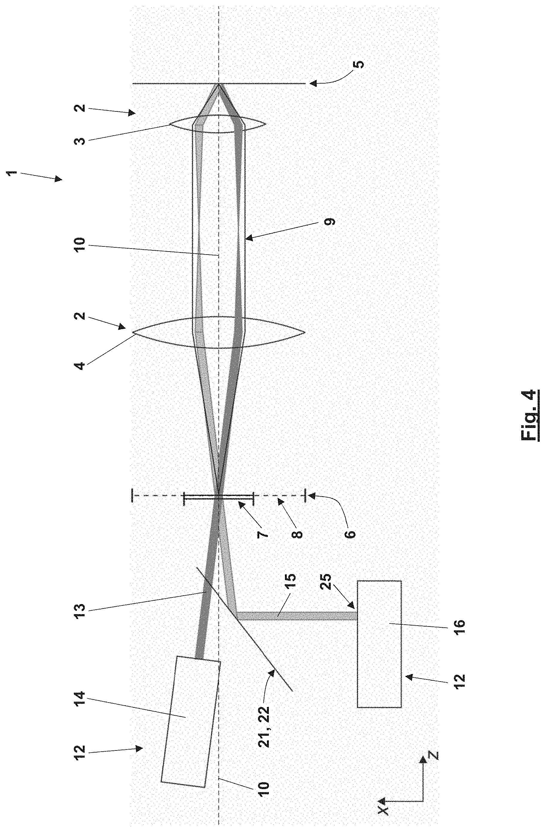 Patent US11774740 Figure 4 – Apparatus for monitoring a focal state of microscope
