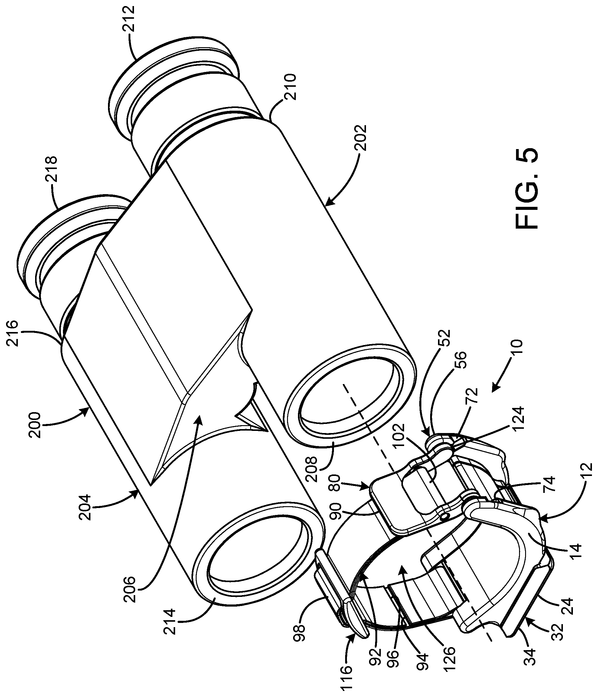 Patent US11774741 Figure 5 – Support facility for a binocular