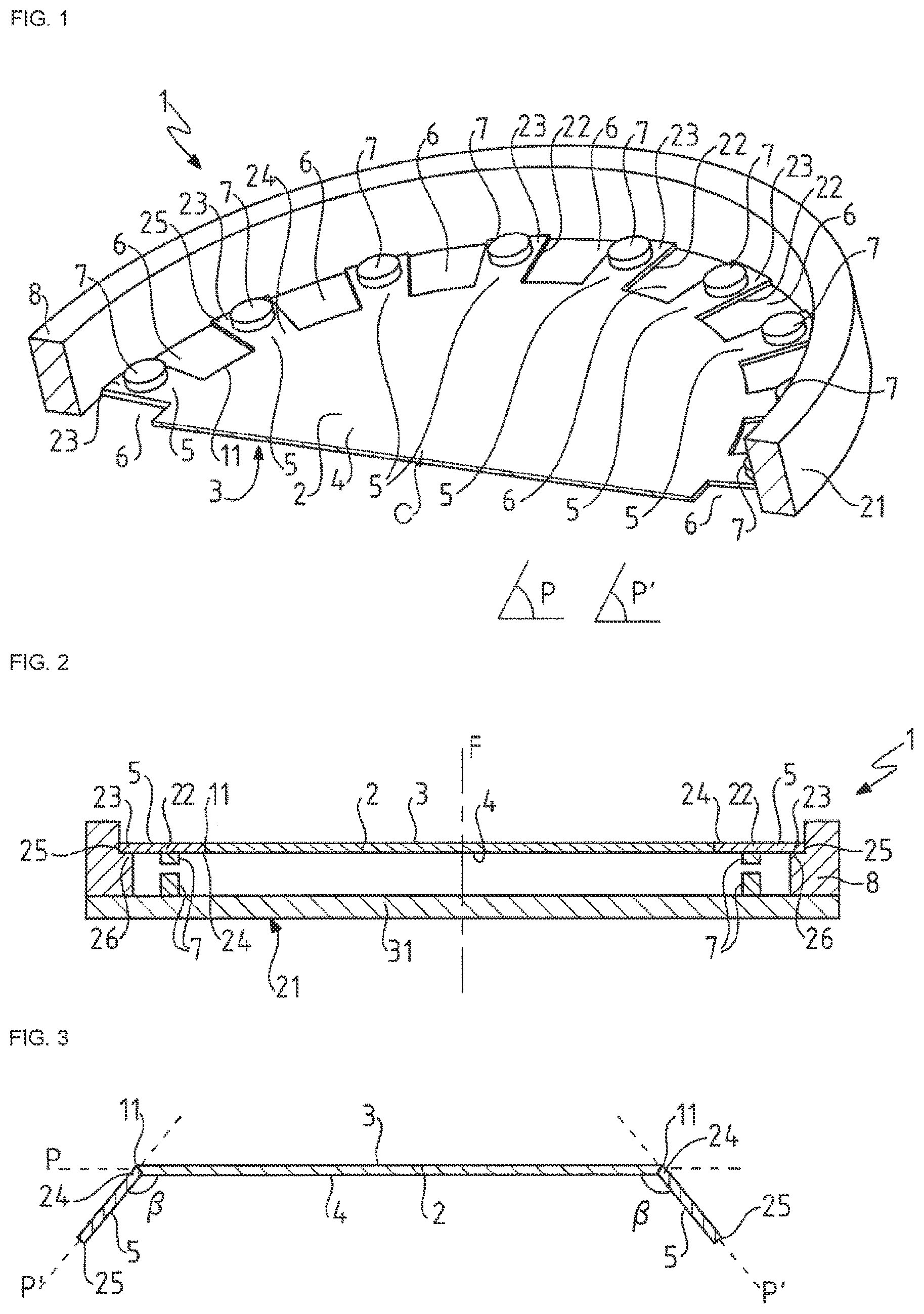 Patent US11774747 Figure 1 – Adaptive optical device of simplified construction and associated manufacturing method