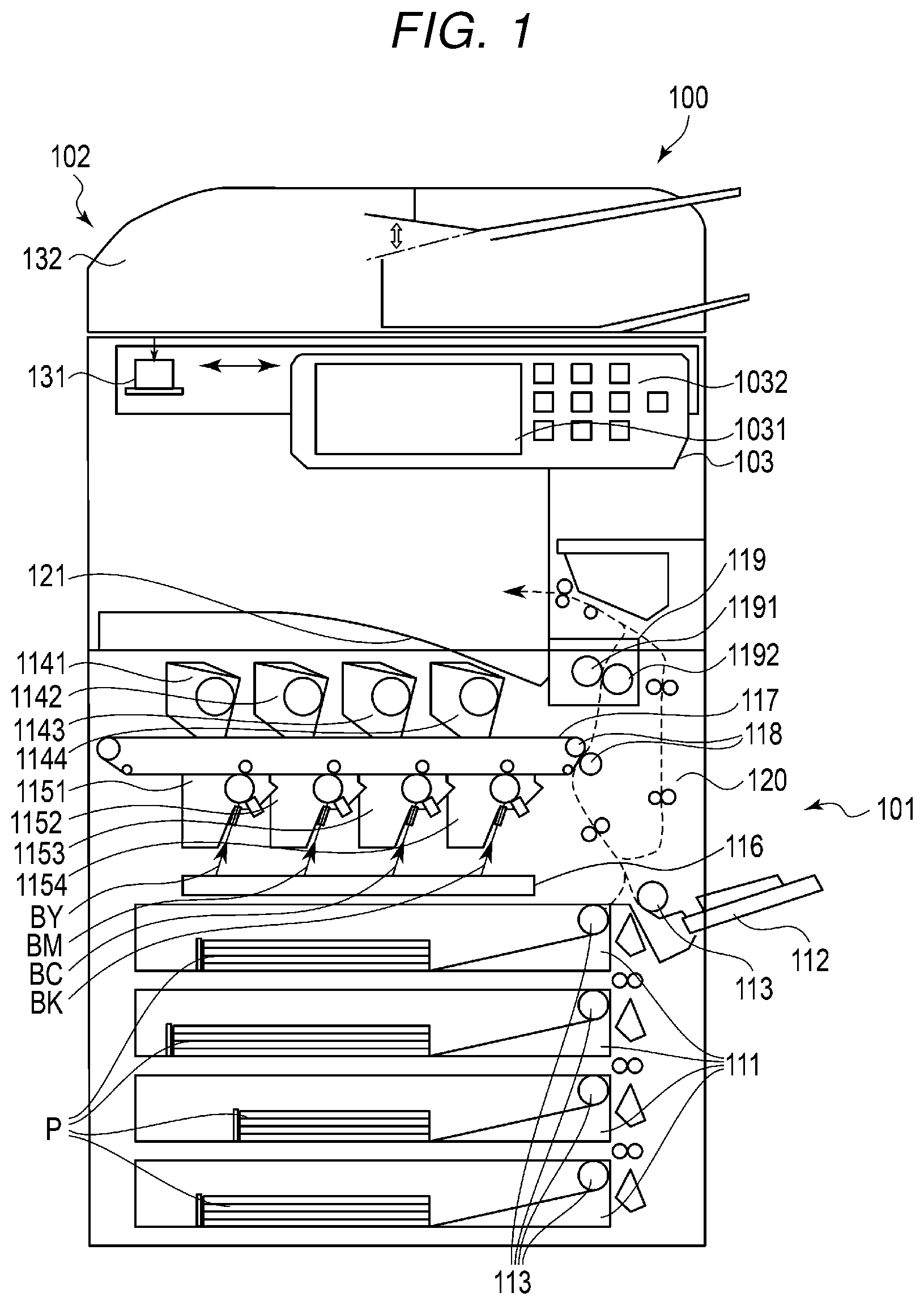 Patent US11774748 Figure 1 – Image forming apparatus