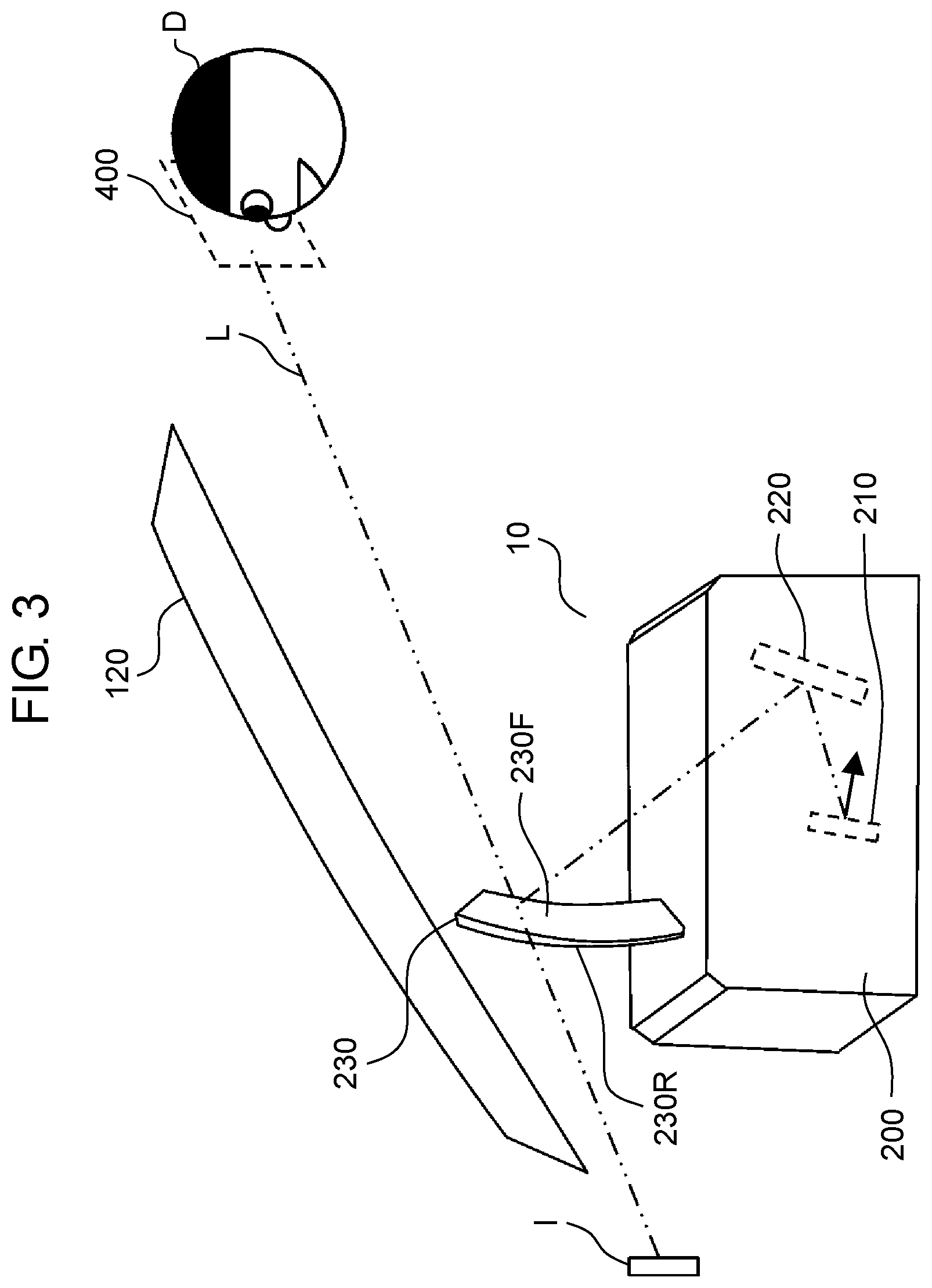 Patent US11774756 Figure 3 – Head-up display