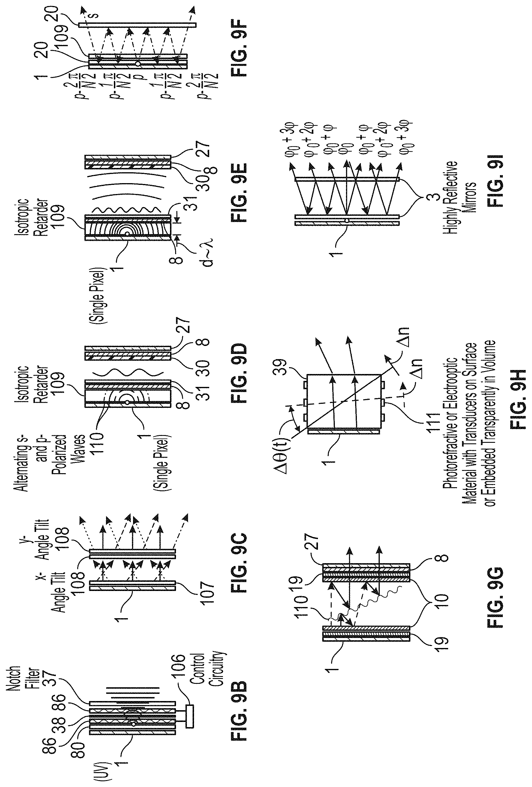 Patent US11774762 Figure 15 – Methods and systems for programming momentum and increasing light efficiency above 25% in folded optics and field evolving cavities