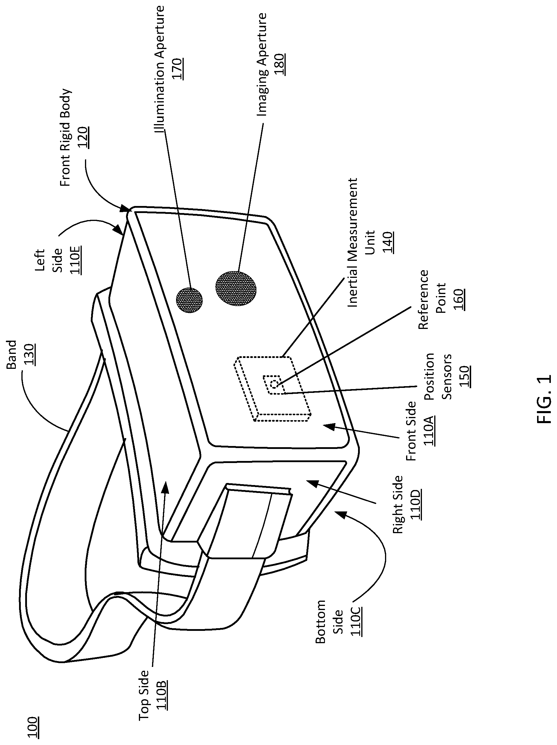 Patent US11774769 Figure 1 – Depth measurement using a pulsed structured light projector