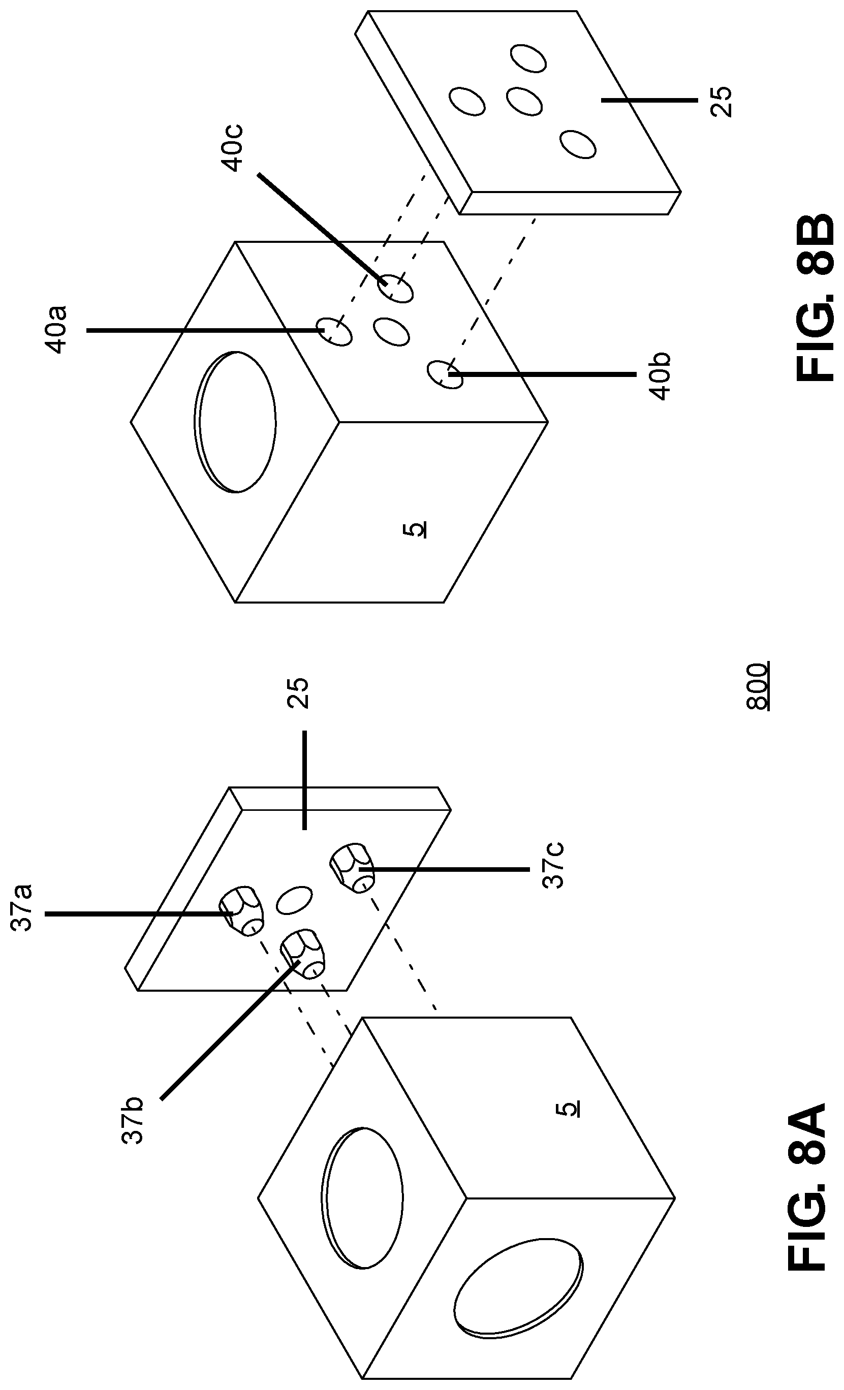 Patent US11774773 Figure 8 – Couplers for optical devices for reflected light and fluorescence detection and methods for use