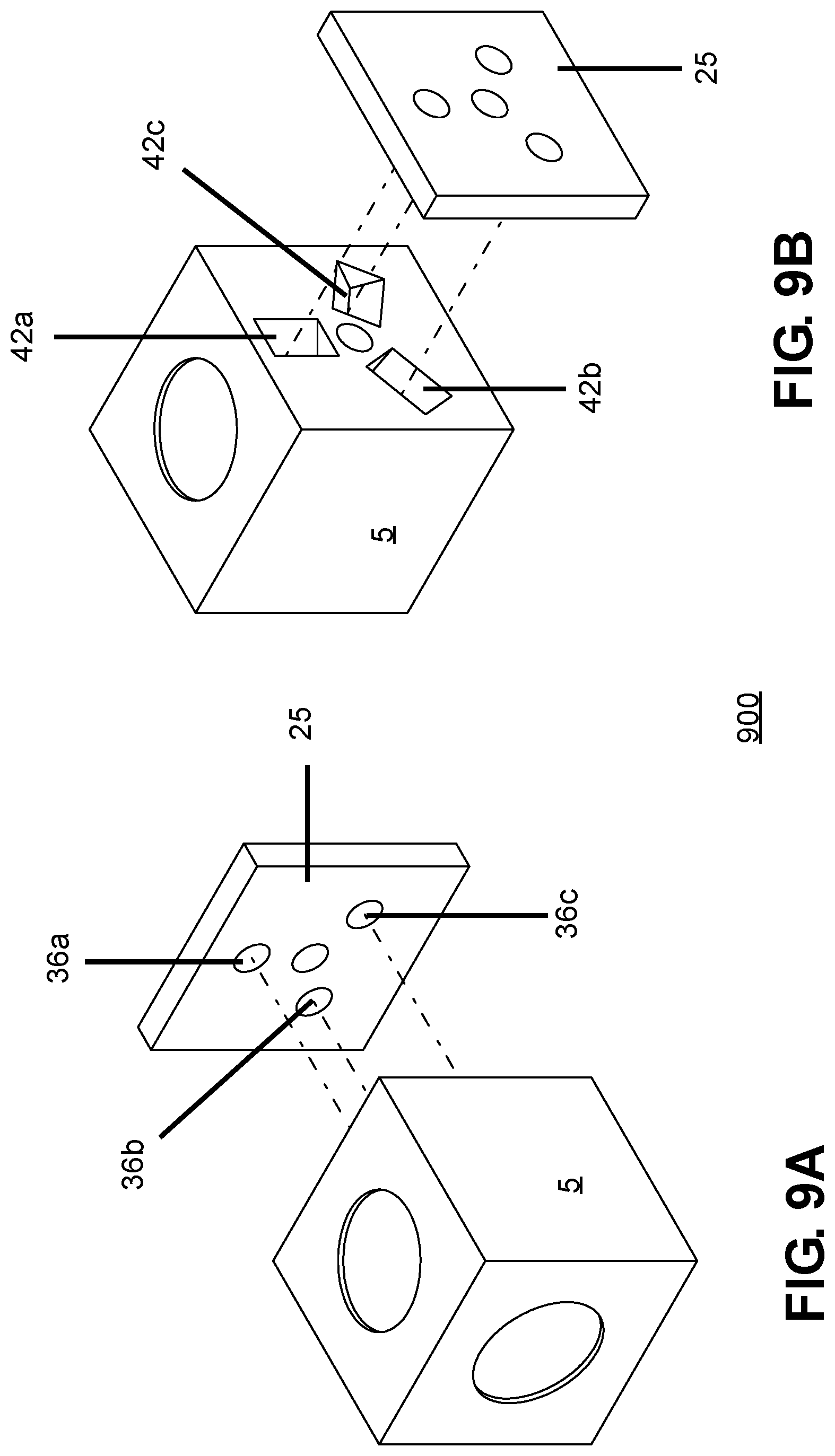Patent US11774773 Figure 9 – Couplers for optical devices for reflected light and fluorescence detection and methods for use