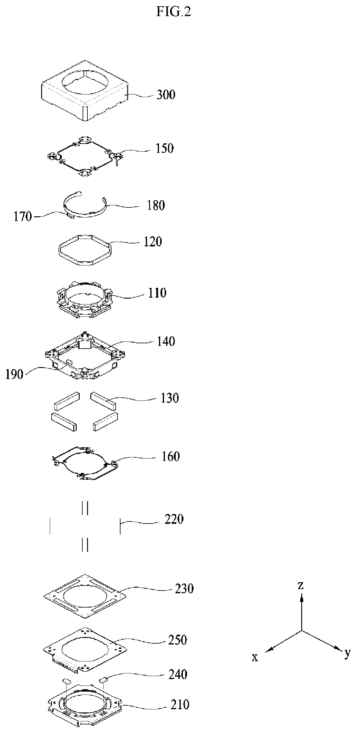 Patent US11774775 Figure 2 – Lens moving apparatus