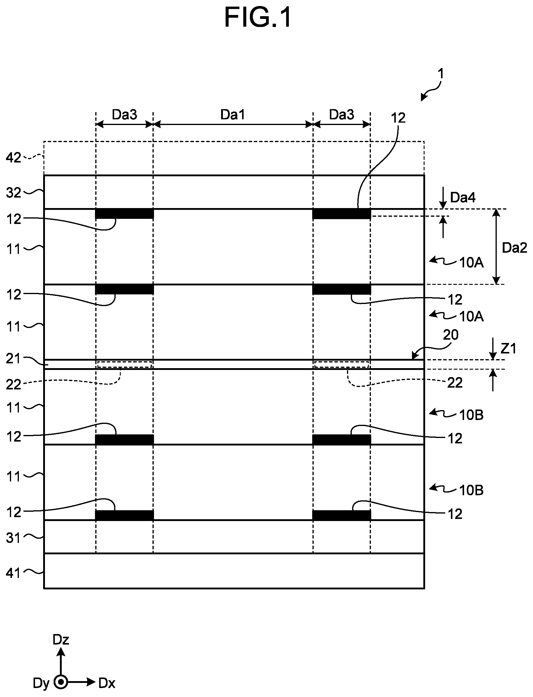 Patent US11774786 Figure 1 – View-angle control device and display device
