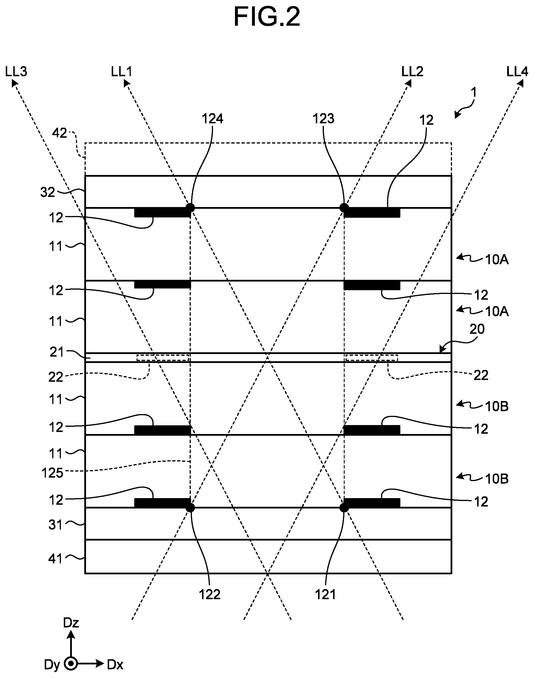 Patent US11774786 Figure 2 – View-angle control device and display device
