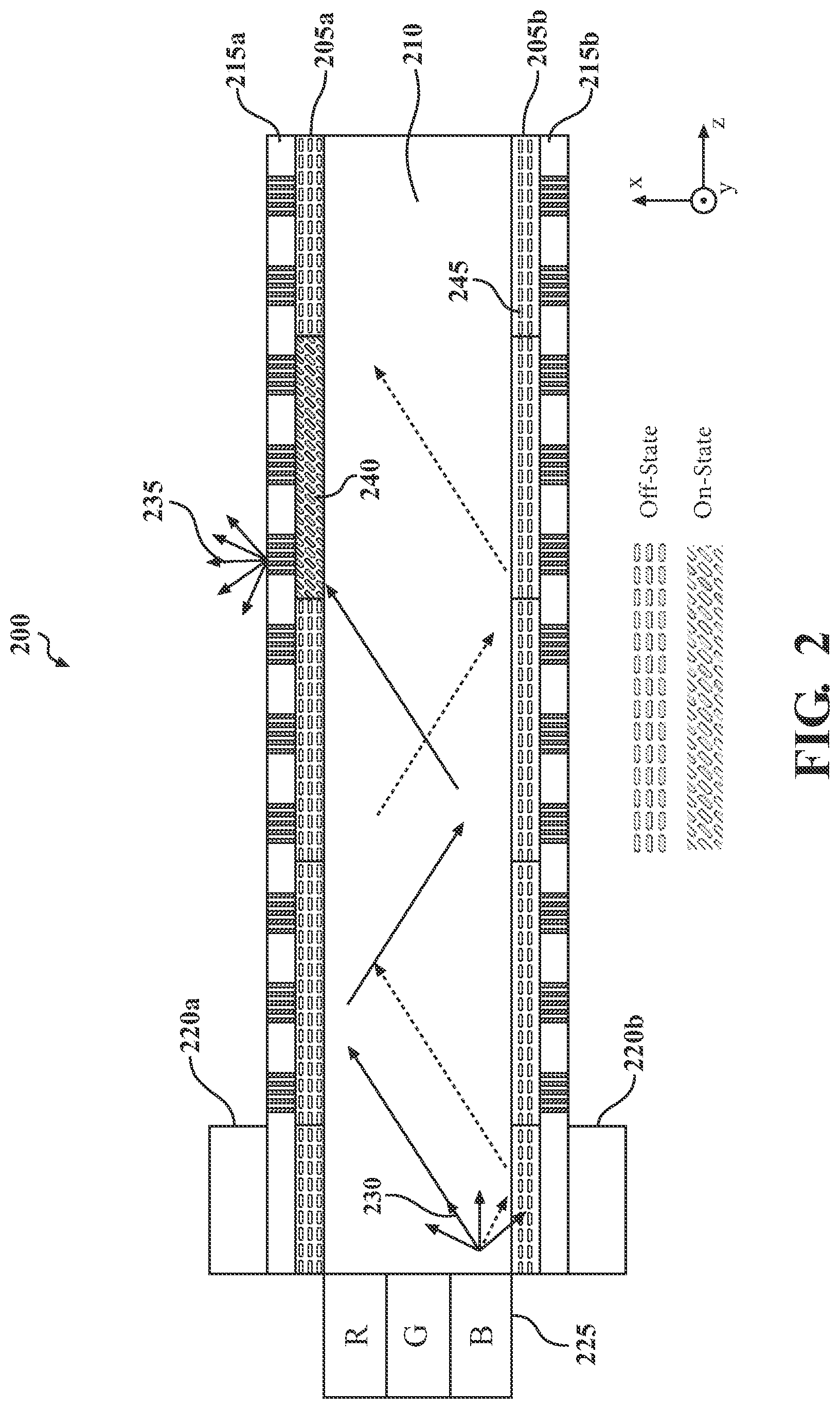 Patent US11774787 Figure 2 – Dual-sided transparent display panel