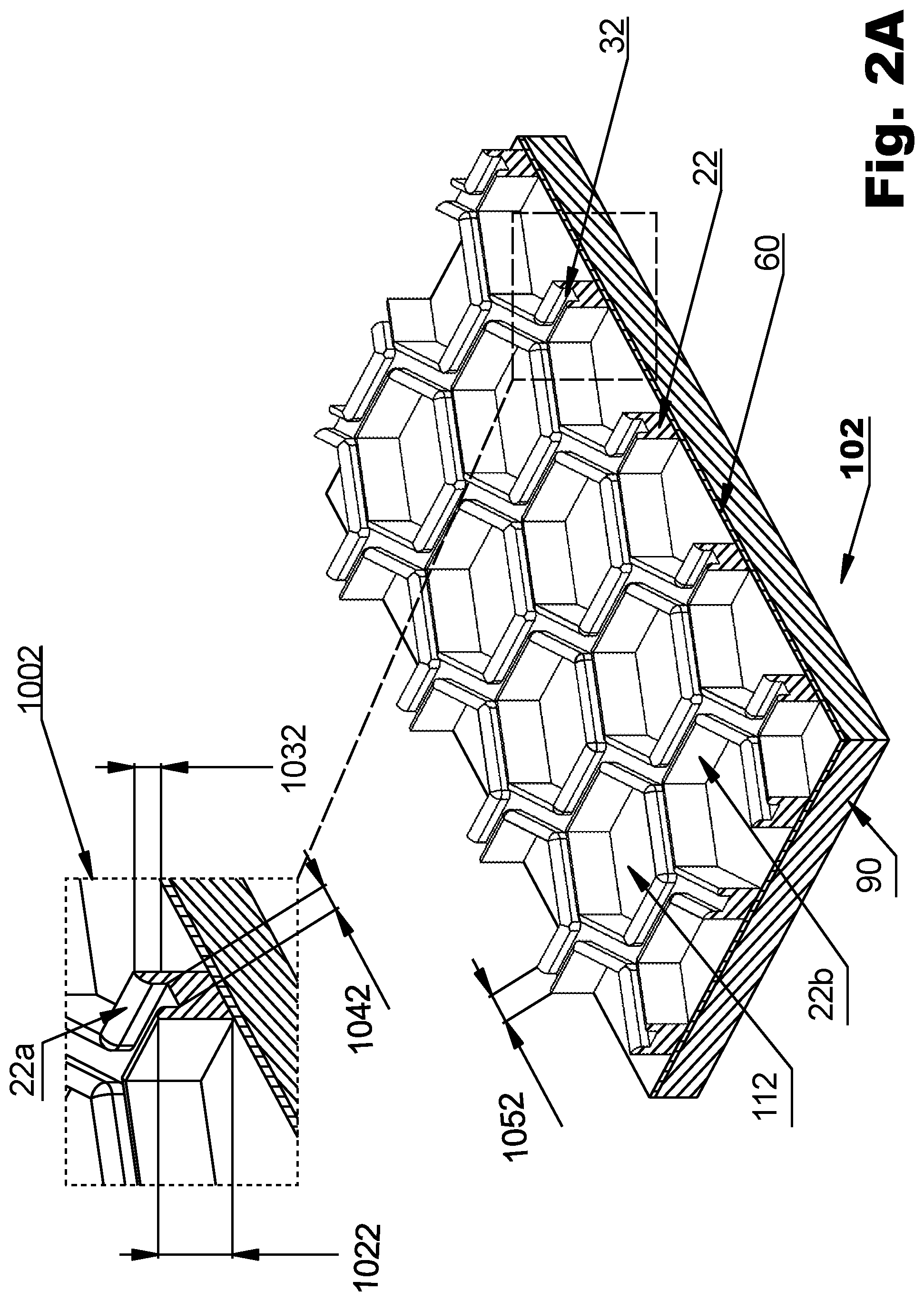 Patent US11774791 Figure 4 – Switchable light modulator device comprising polymer structures that create a plurality of cavities that are sealed with a fluid comprising electrophoretic particles