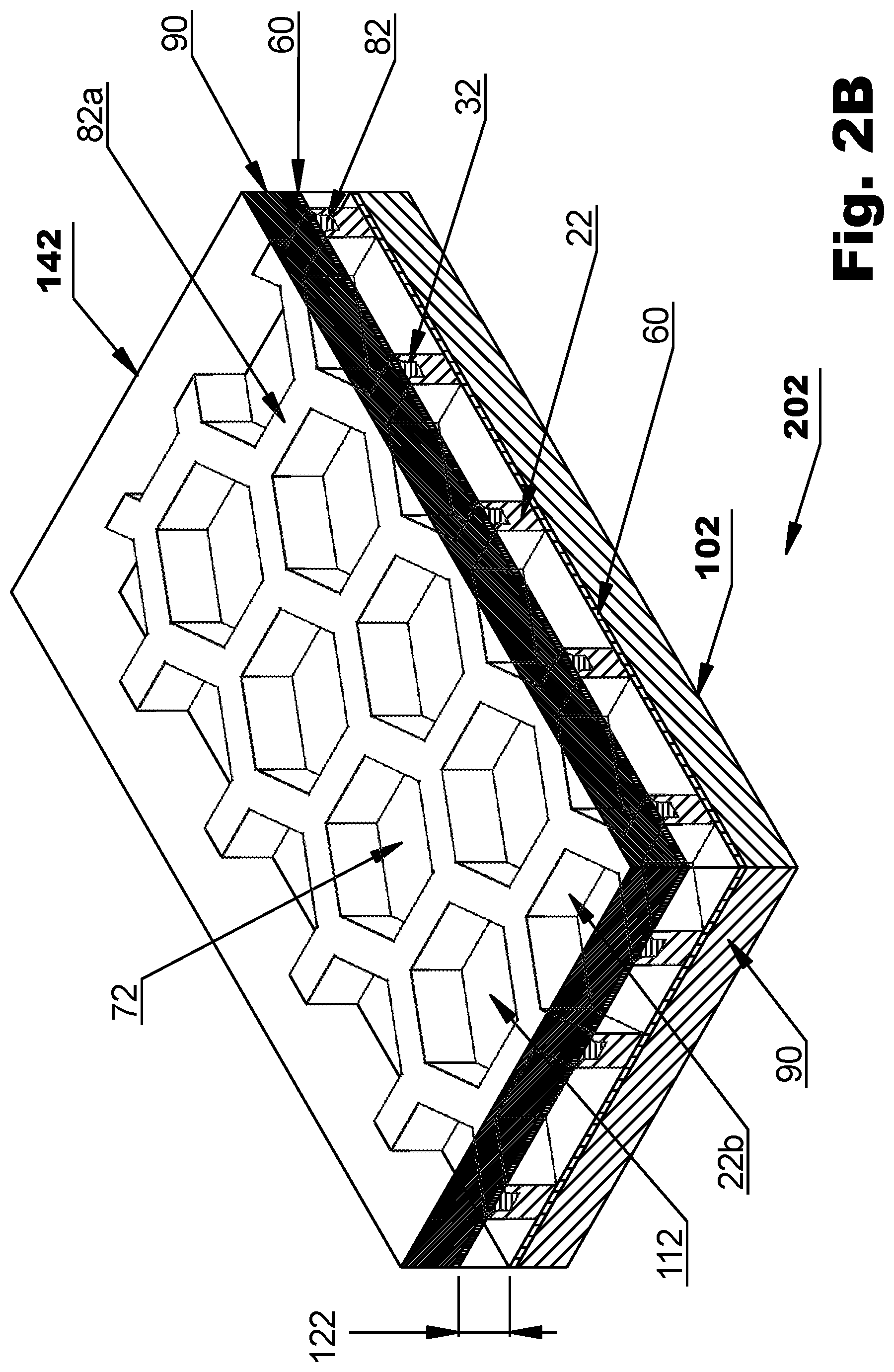 Patent US11774791 Figure 5 – Switchable light modulator device comprising polymer structures that create a plurality of cavities that are sealed with a fluid comprising electrophoretic particles